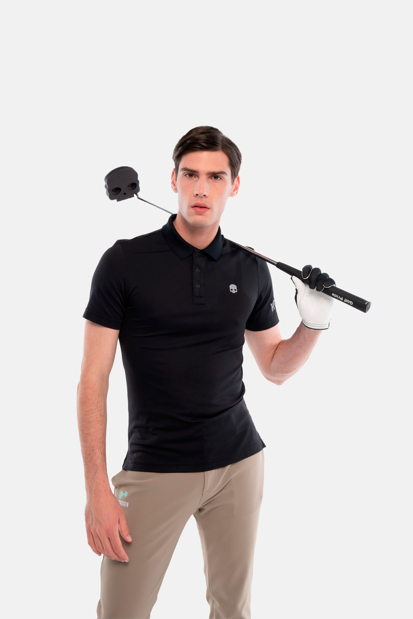 GOLF PIQUET POLO - BLACK - Hydrogen - Luxury Sportwear