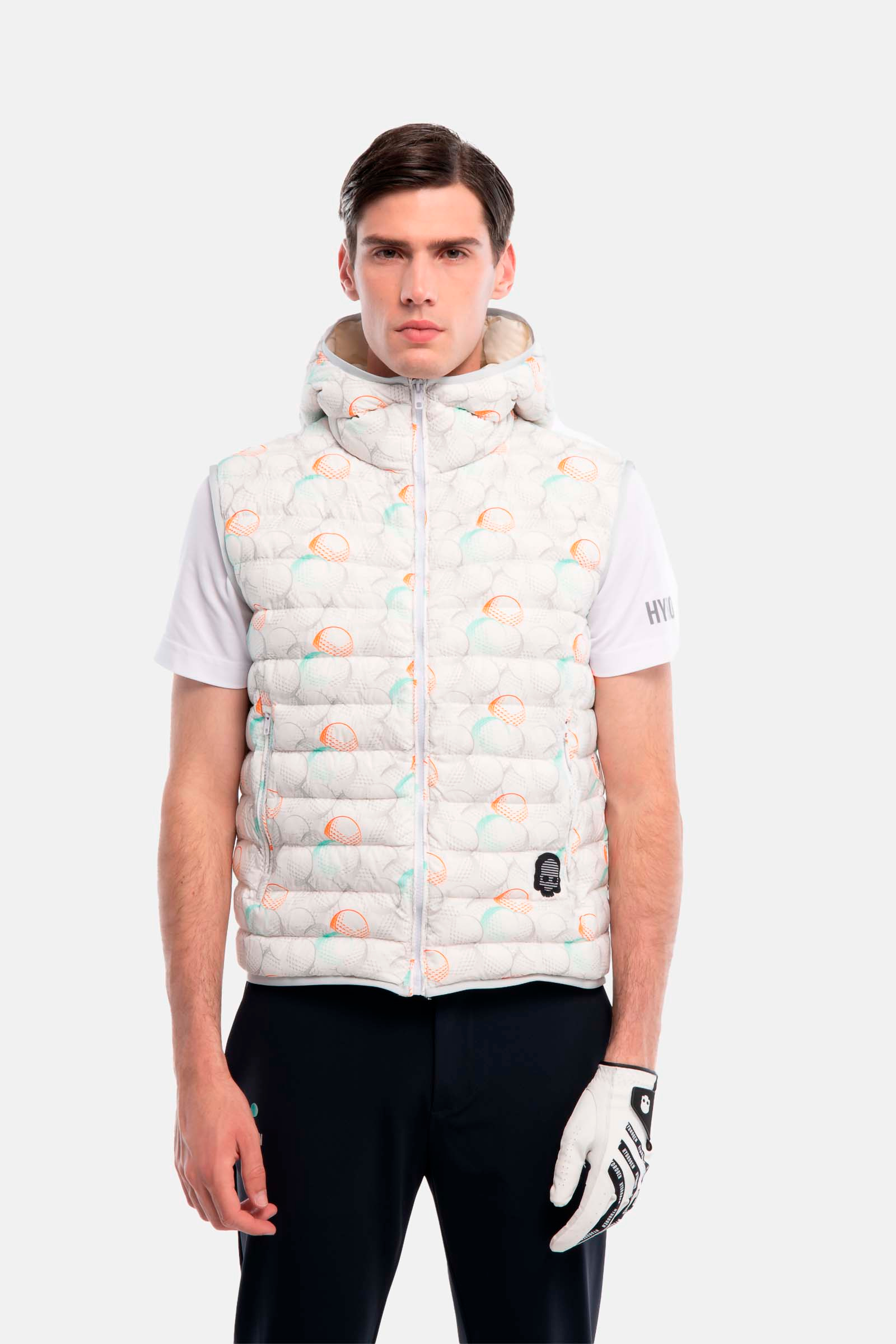 HOODED GOLF BALL VEST 80 GR - Hydrogen - Luxury Sportwear