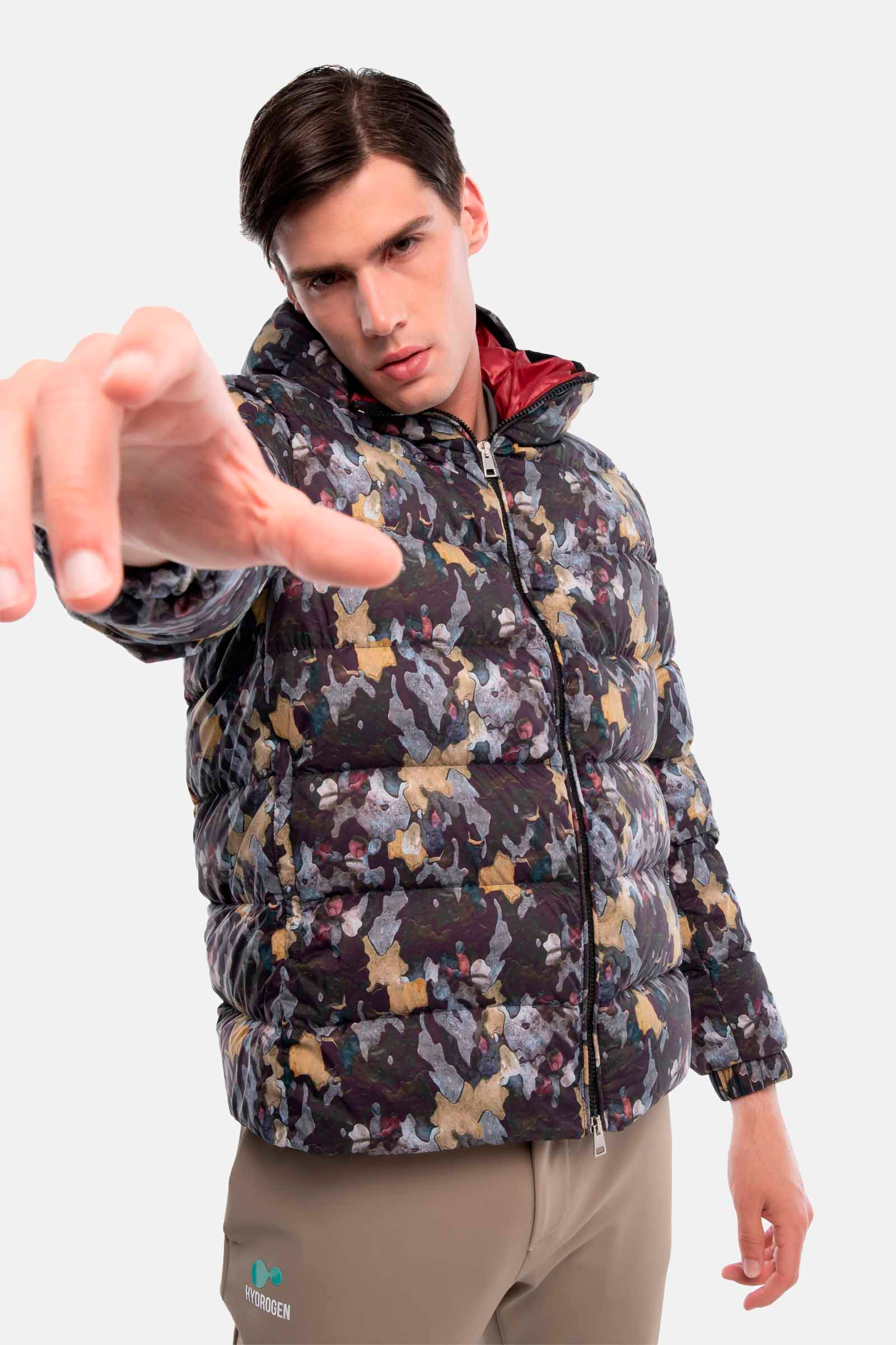 DOWN JACKET 200GR - GREY,YELLOW - Hydrogen - Luxury Sportwear