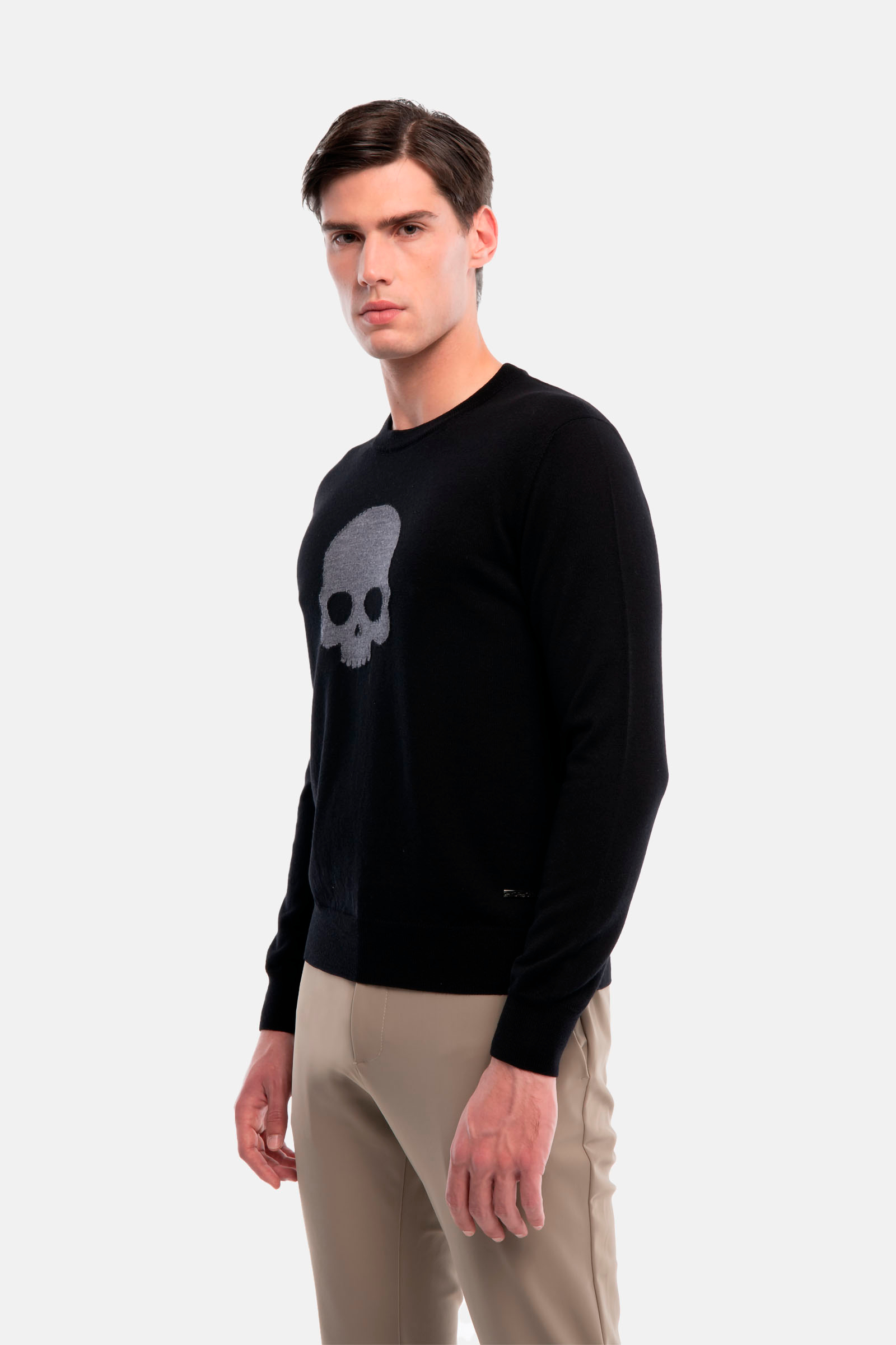 SKULL PULLOVER - BLACK - Hydrogen - Luxury Sportwear