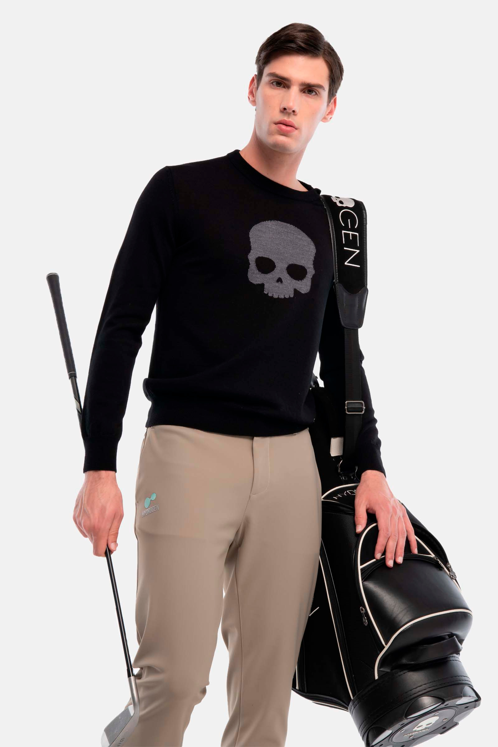 SKULL PULLOVER - BLACK - Hydrogen - Luxury Sportwear