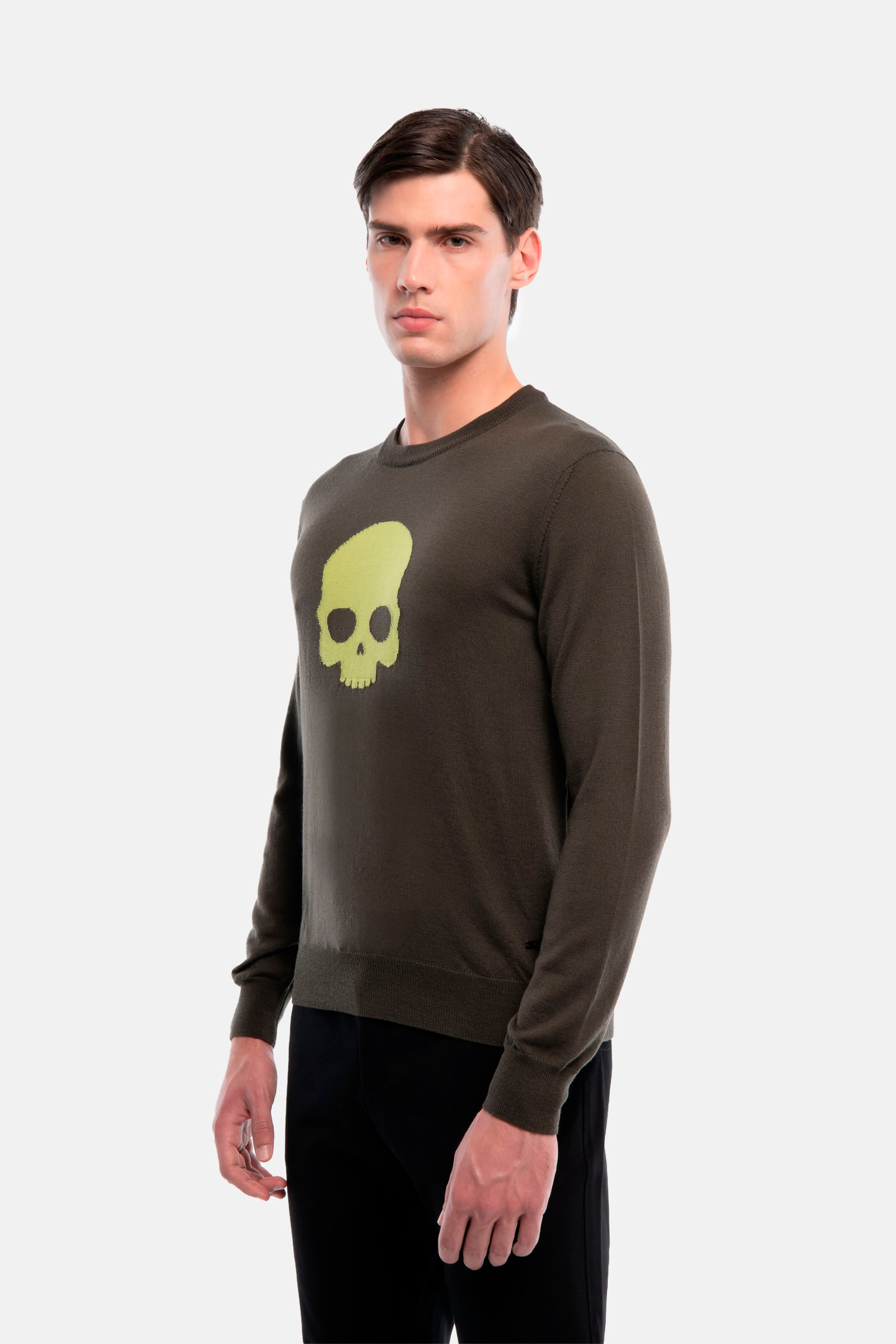 SKULL PULLOVER - GREEN - Hydrogen - Luxury Sportwear