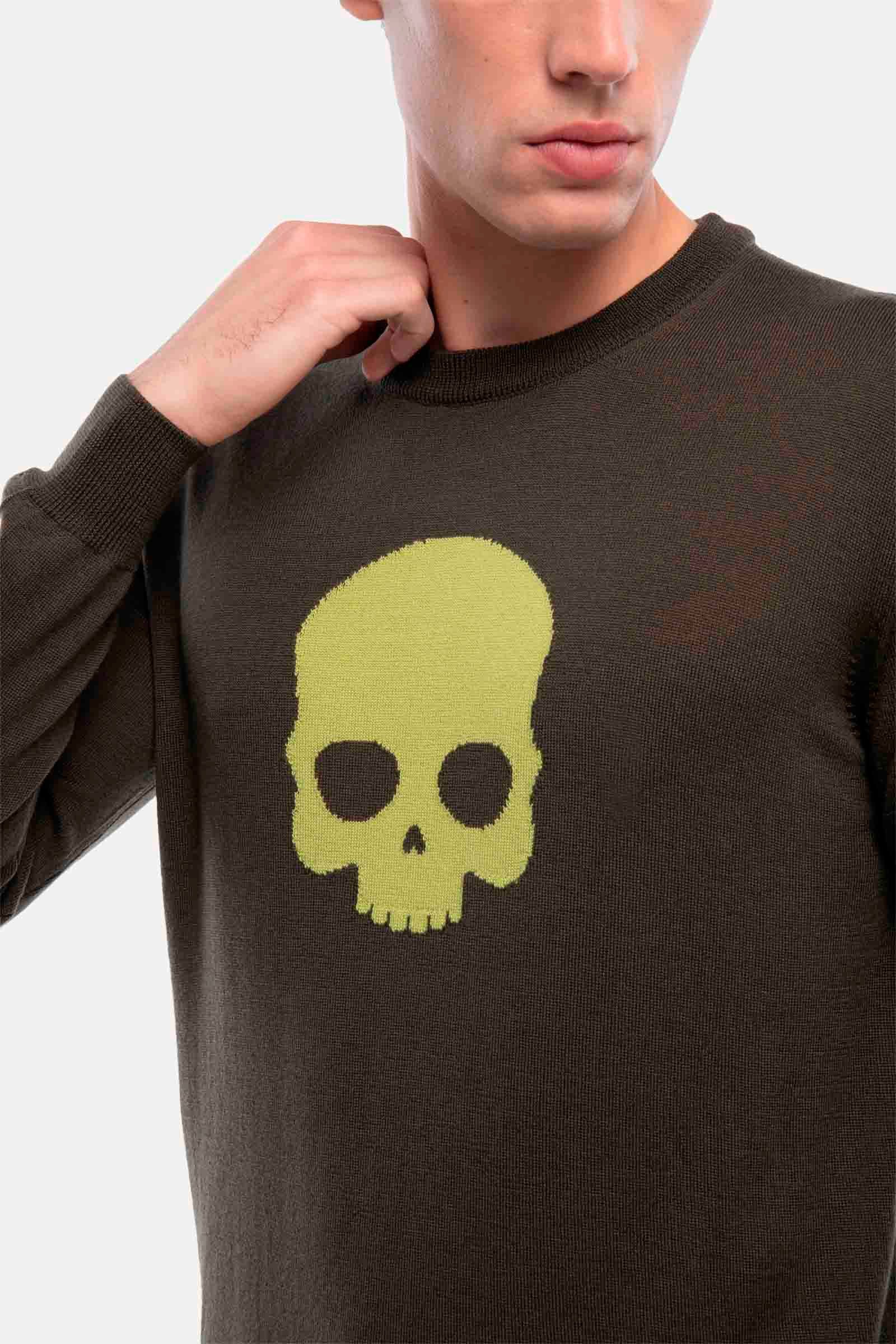 SKULL PULLOVER - GREEN - Hydrogen - Luxury Sportwear