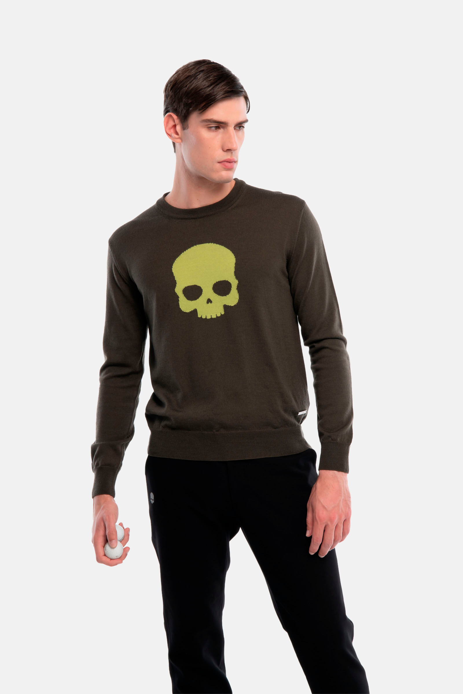 SKULL PULLOVER - GREEN - Hydrogen - Luxury Sportwear
