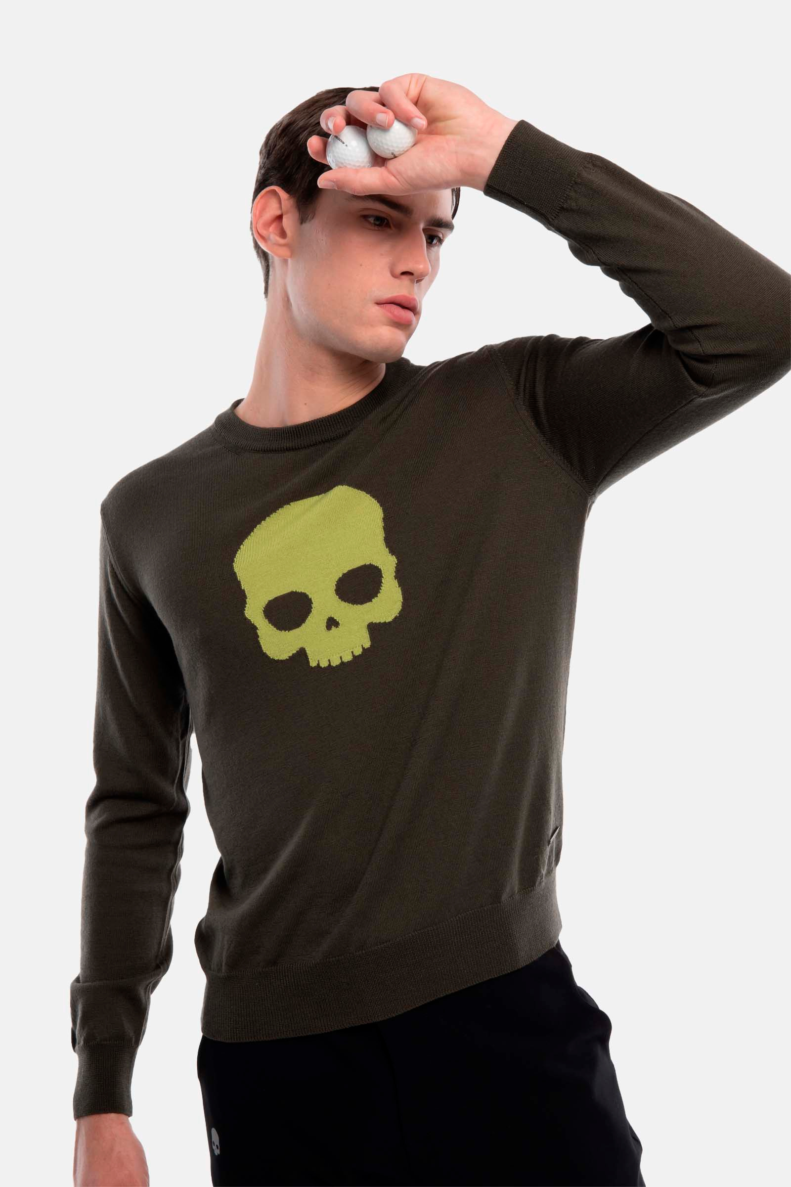 SKULL PULLOVER - GREEN - Hydrogen - Luxury Sportwear