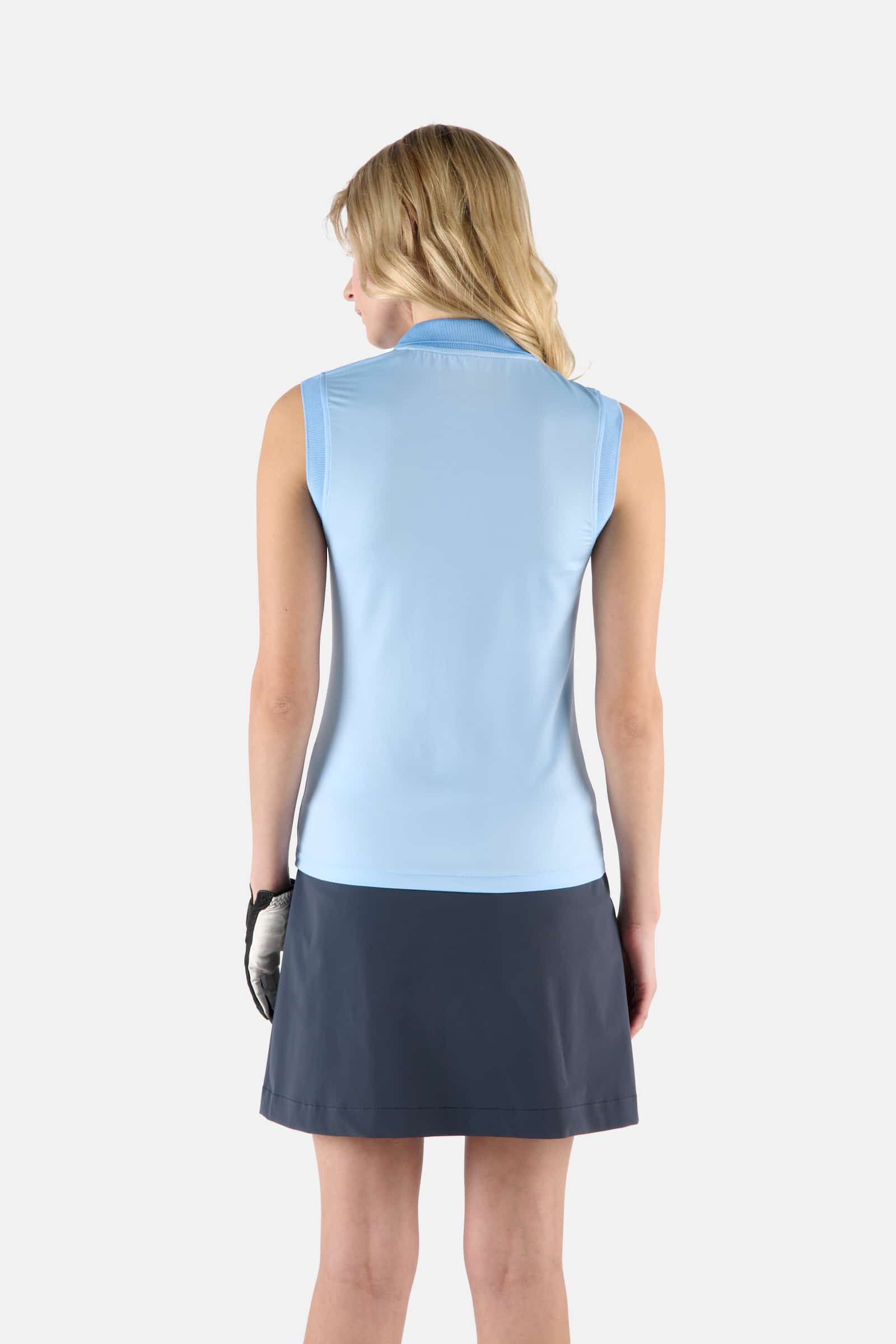 BASIC SLEEVELESS POLO - LIGHT BLUE - Hydrogen - Luxury Sportwear