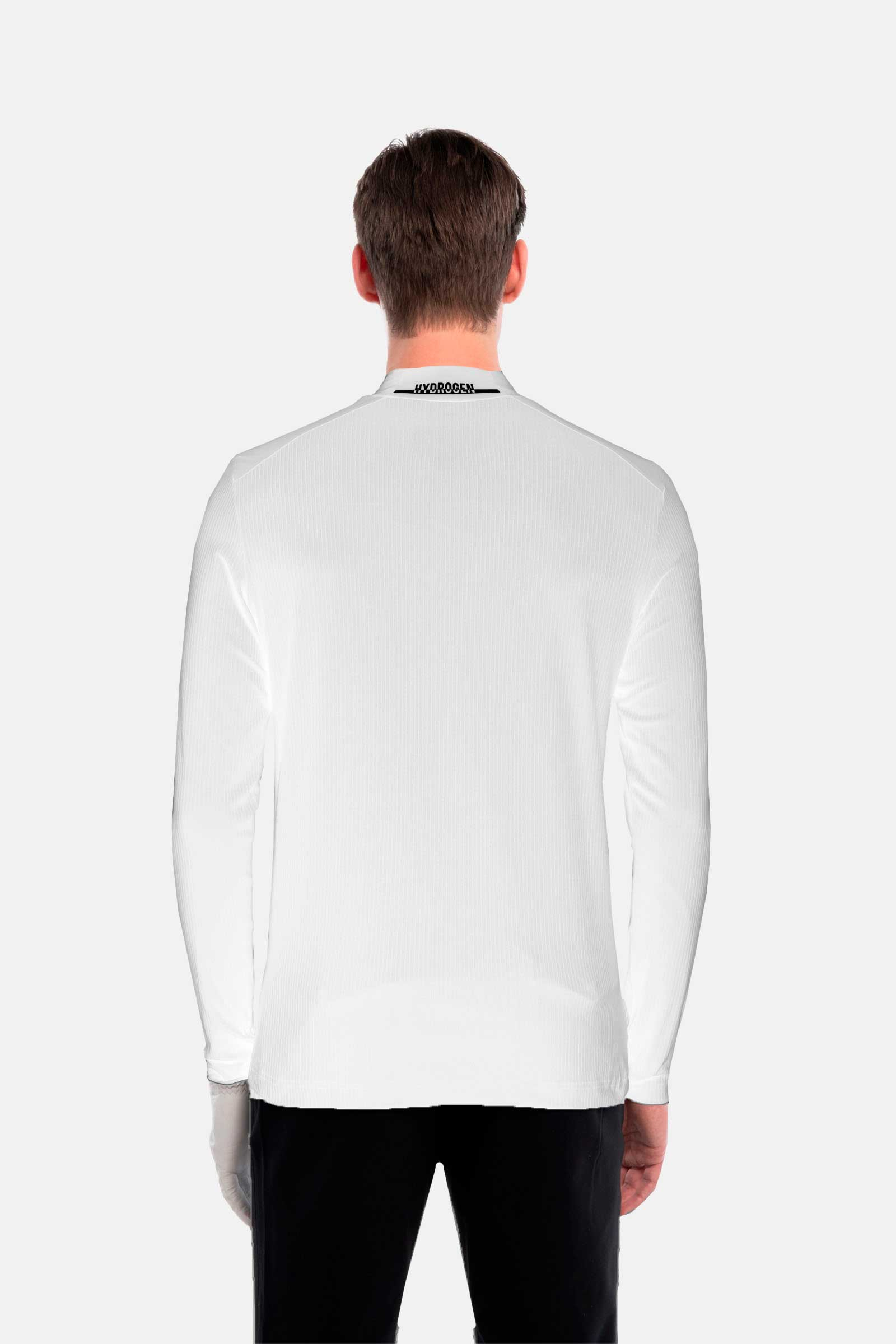MAGLIA A COLLO ALTO A MANICA LUNGA - WHITE - Abbigliamento sportivo | Hydrogen