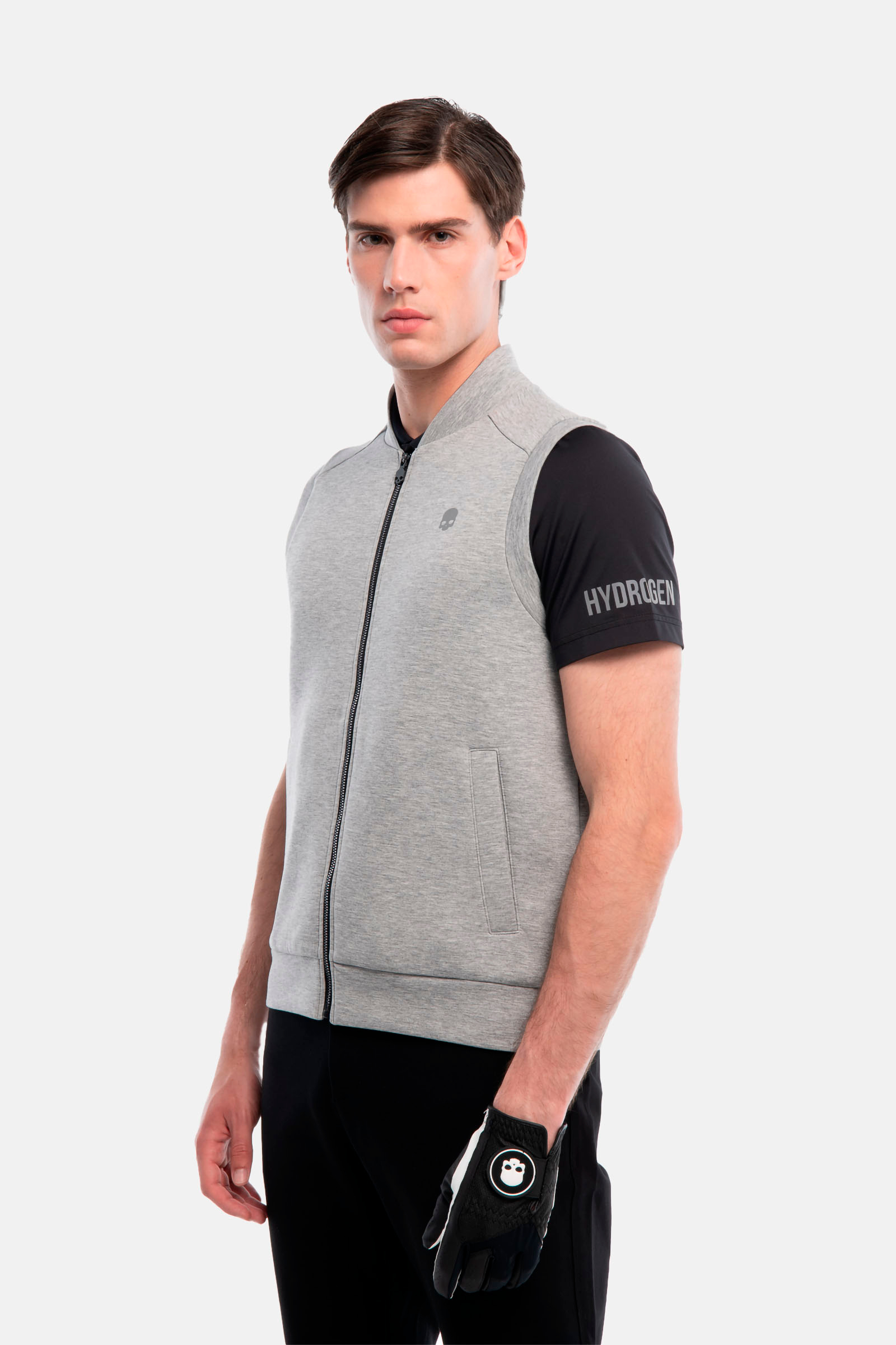 SLEEVELESS SWEATSHIRT - GREY - Hydrogen - Luxury Sportwear