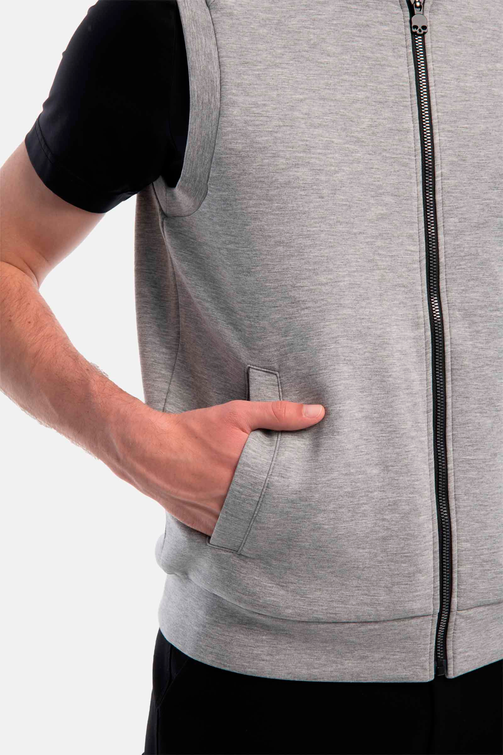 SLEEVELESS SWEATSHIRT - GREY - Hydrogen - Luxury Sportwear