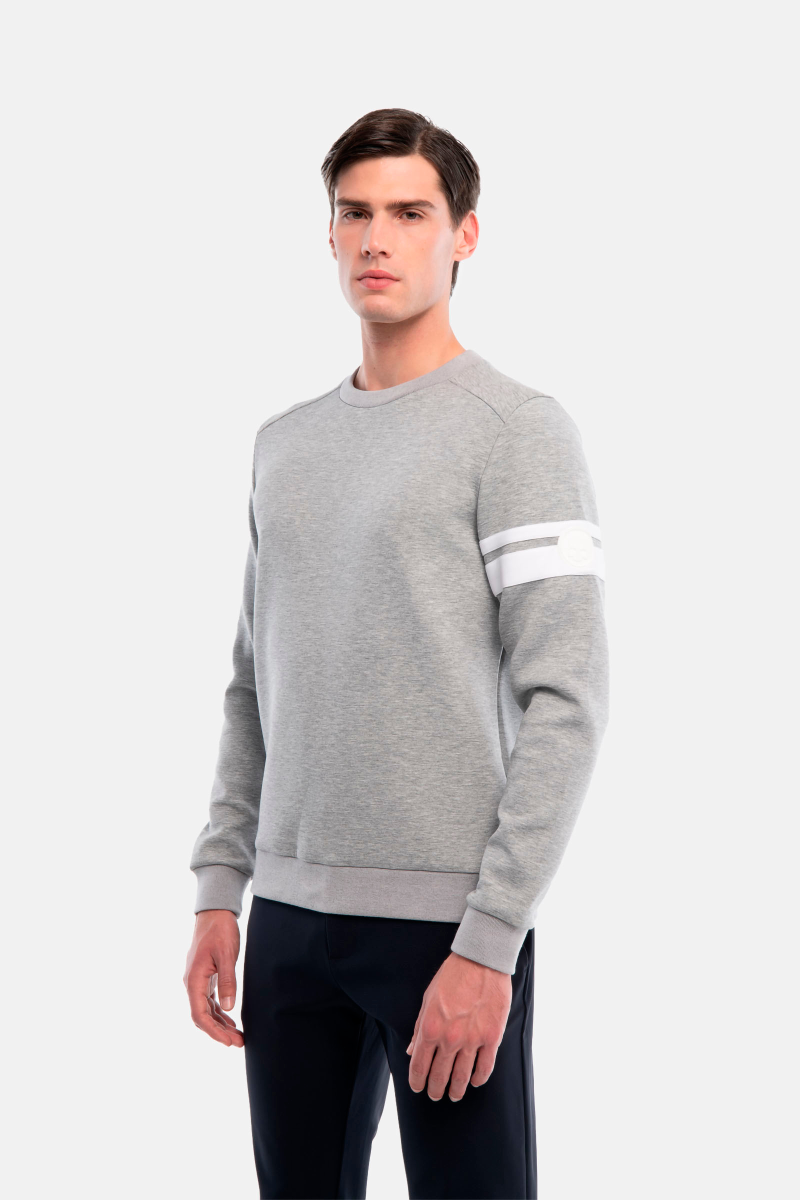 CREWNECK SWEATSHIRT - GREY - Hydrogen - Luxury Sportwear