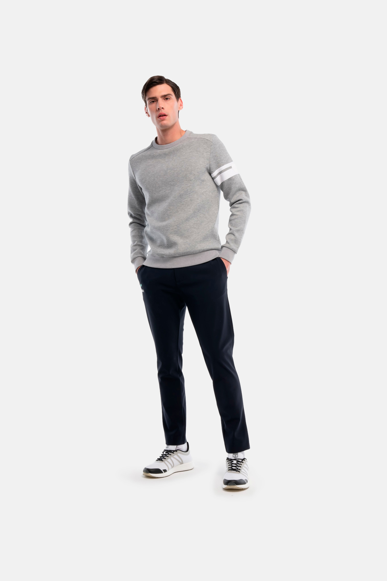 CREWNECK SWEATSHIRT - GREY - Hydrogen - Luxury Sportwear