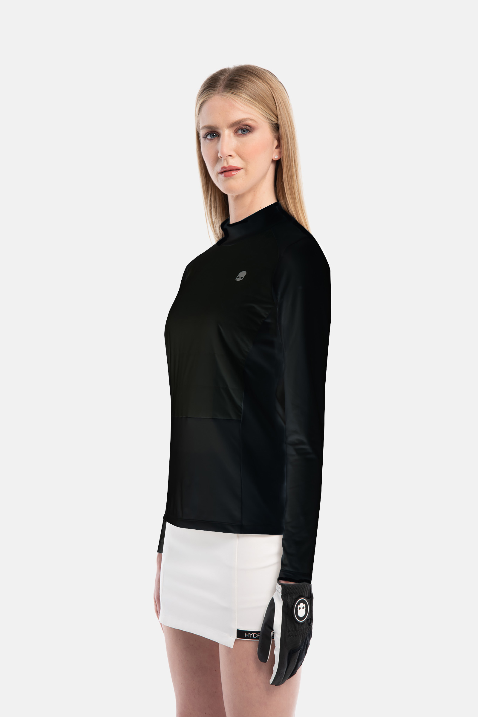 MAGLIA COLLO ALTO A MANICA LUNGA - BLACK - Abbigliamento sportivo | Hydrogen