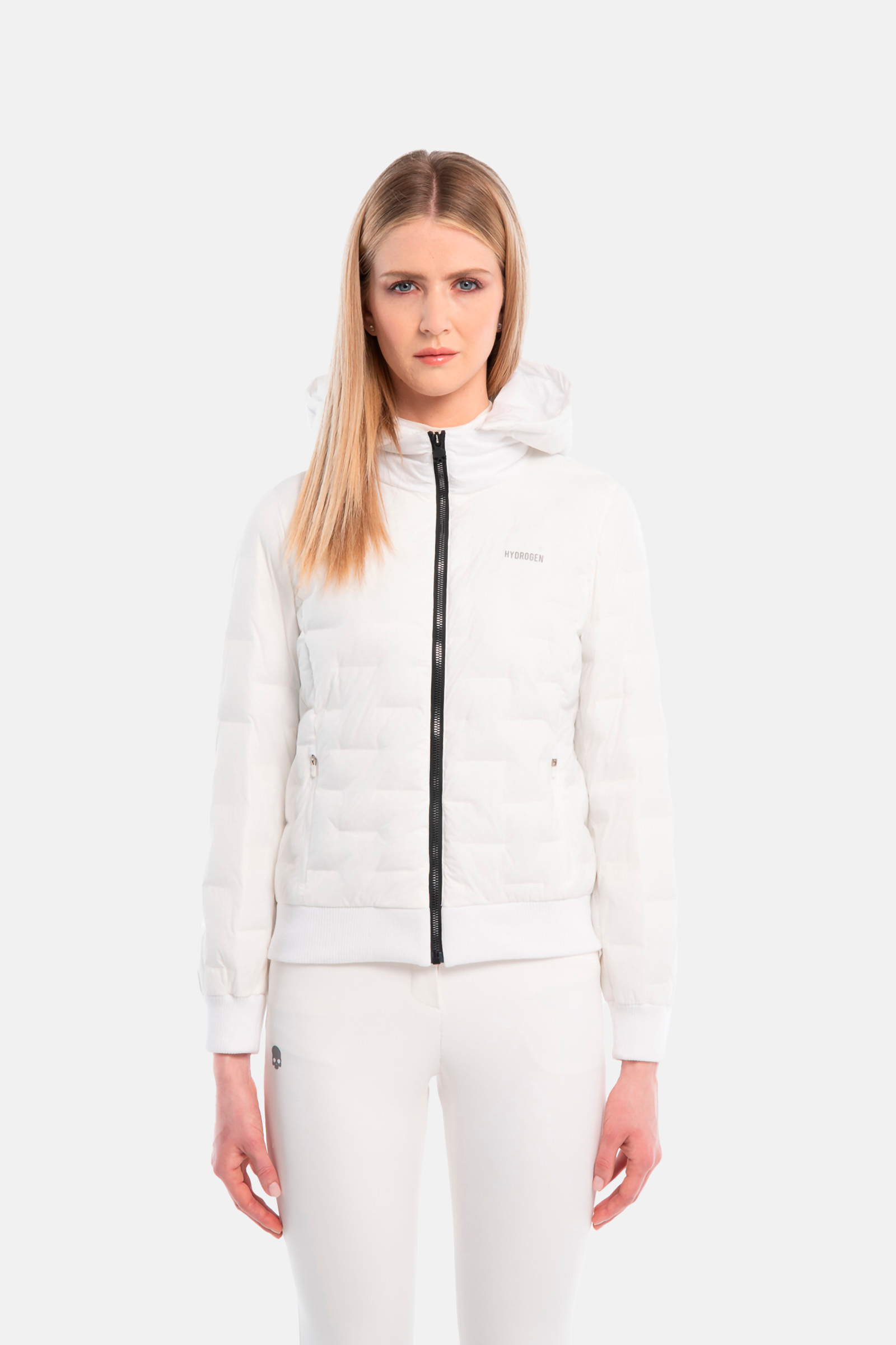 HOODED DOWN JACKET - Hydrogen - Luxury Sportwear