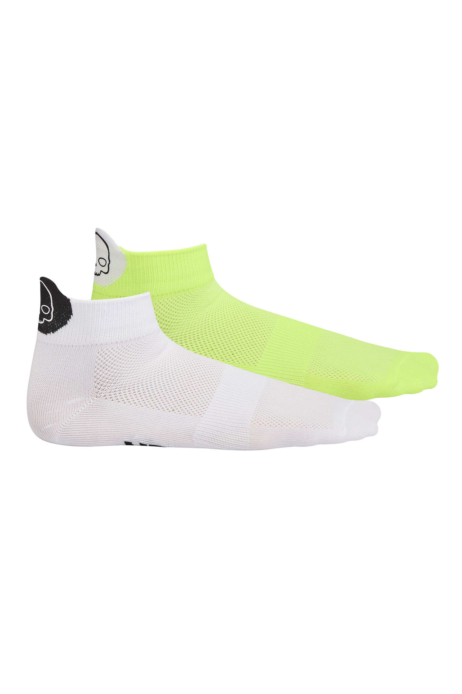 WOMAN SHORT SOCKS - WHITE,YELLOW - Hydrogen - Luxury Sportwear