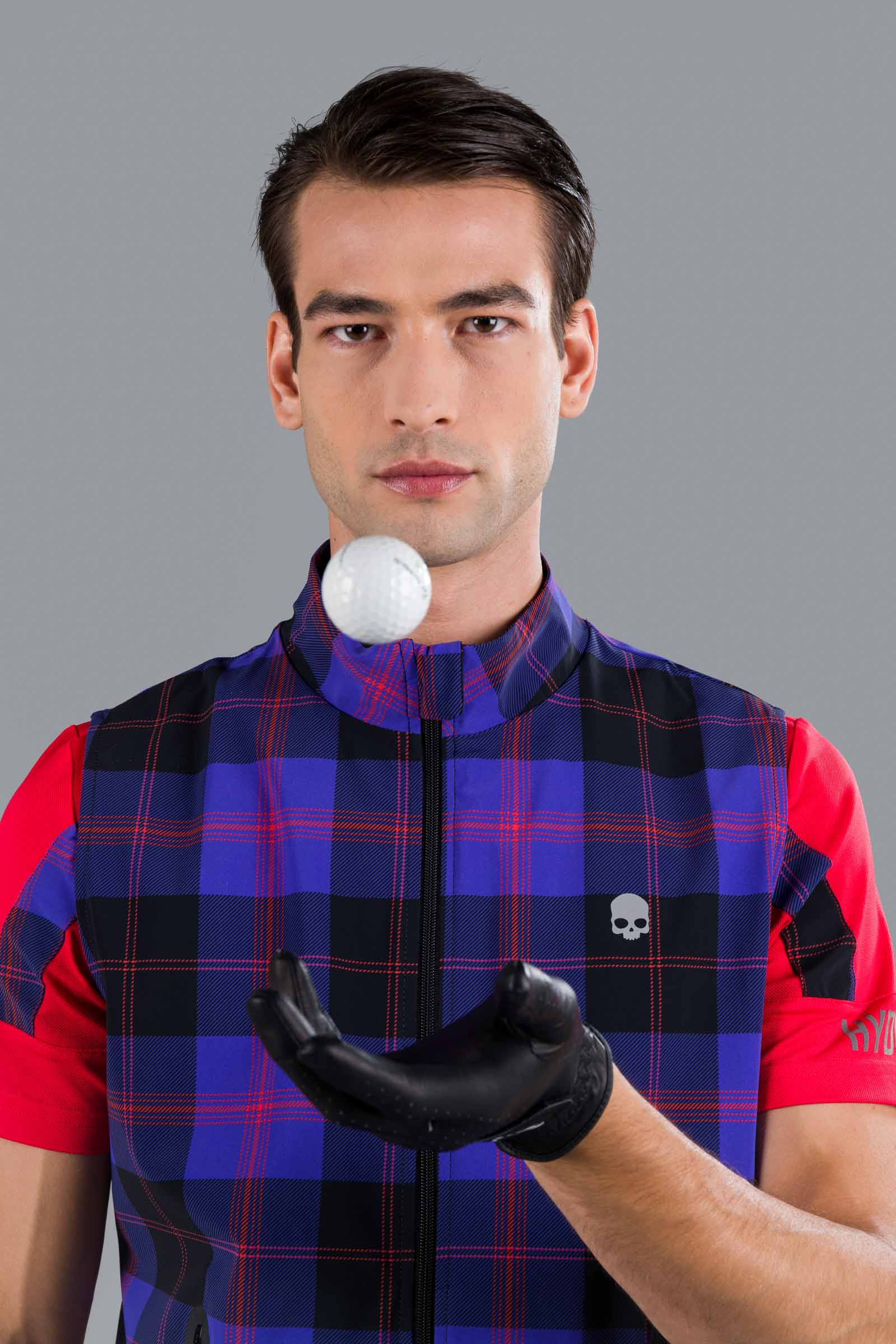 GOLF VEST - DIS. 1 PURPLE/BLACK - Hydrogen - Luxury Sportwear