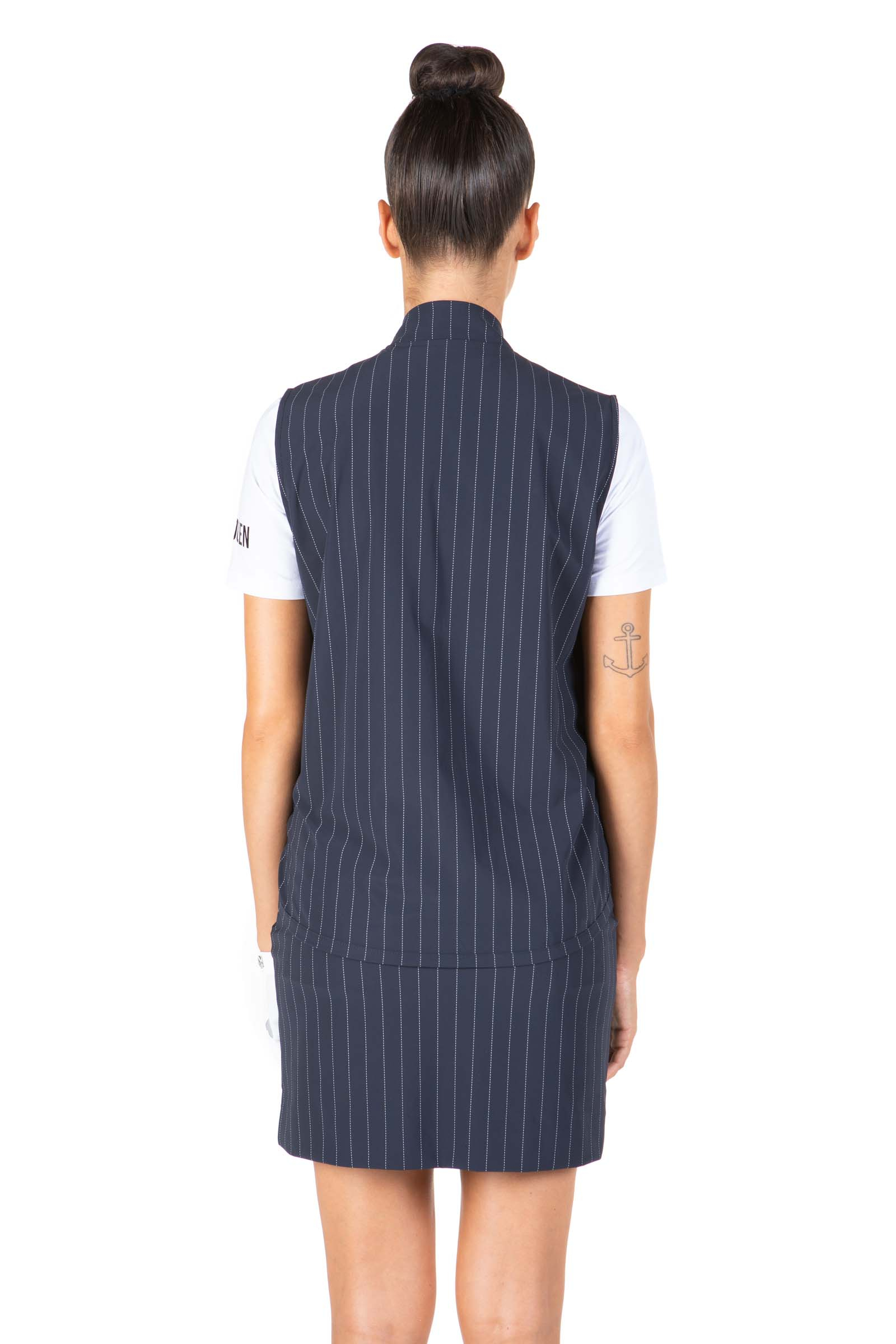 GOLF VEST - BLUE NAVY STRIPE WHITE - Hydrogen - Luxury Sportwear