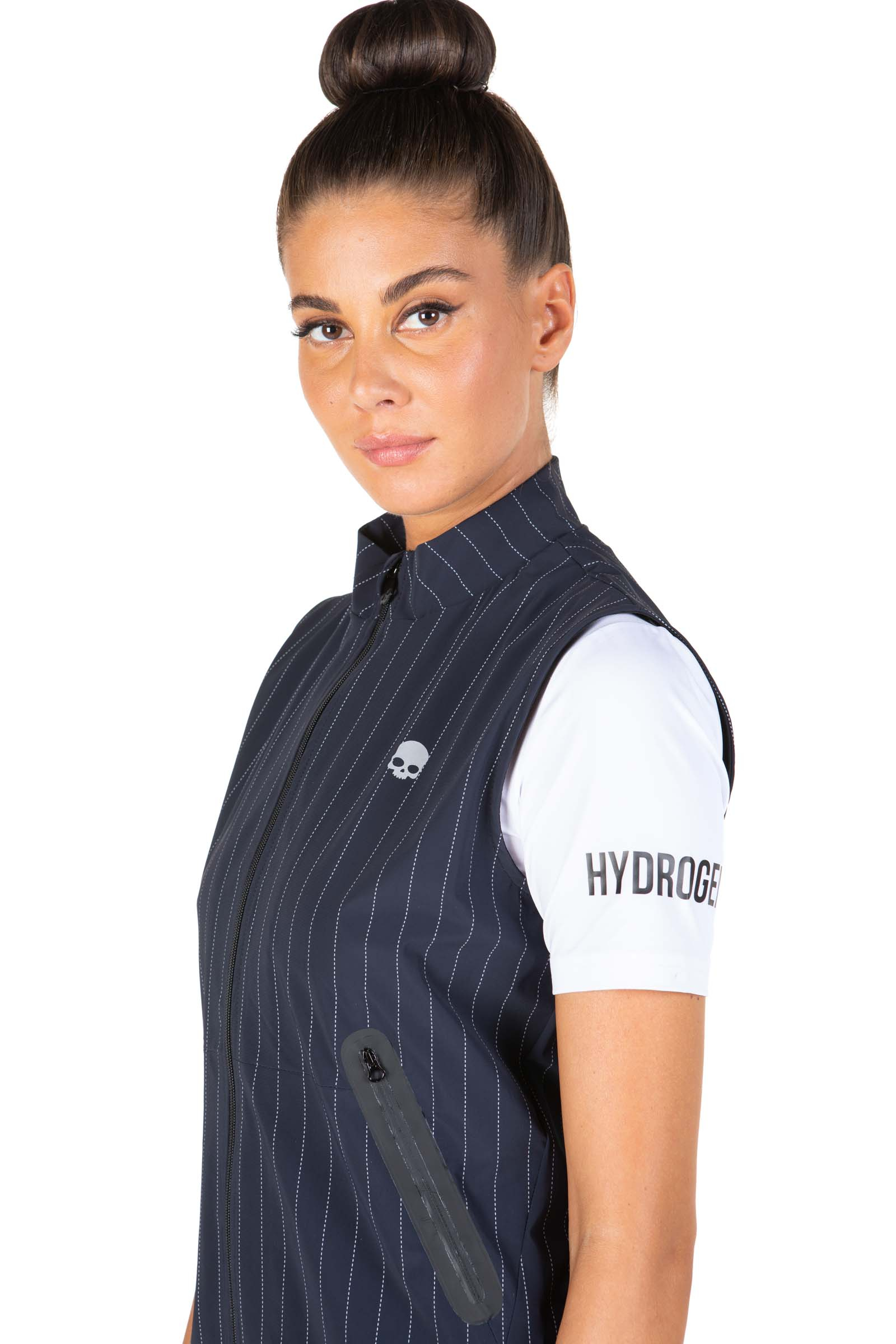 GOLF VEST - BLUE NAVY STRIPE WHITE - Hydrogen - Luxury Sportwear