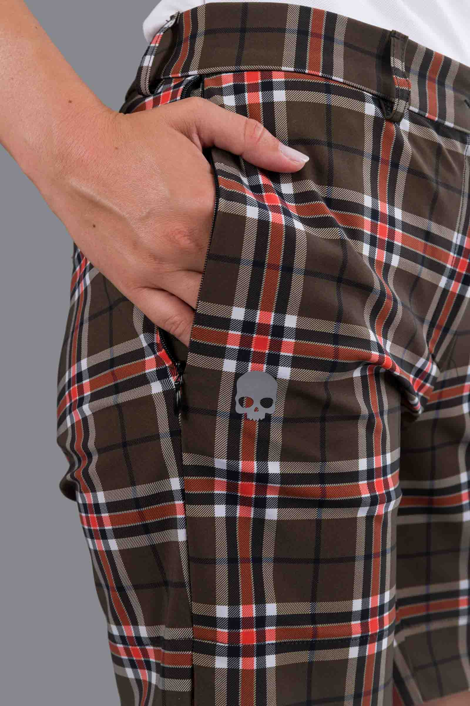 GOLF SHORTS - DIS. 4 BROWN/RED - Hydrogen - Luxury Sportwear