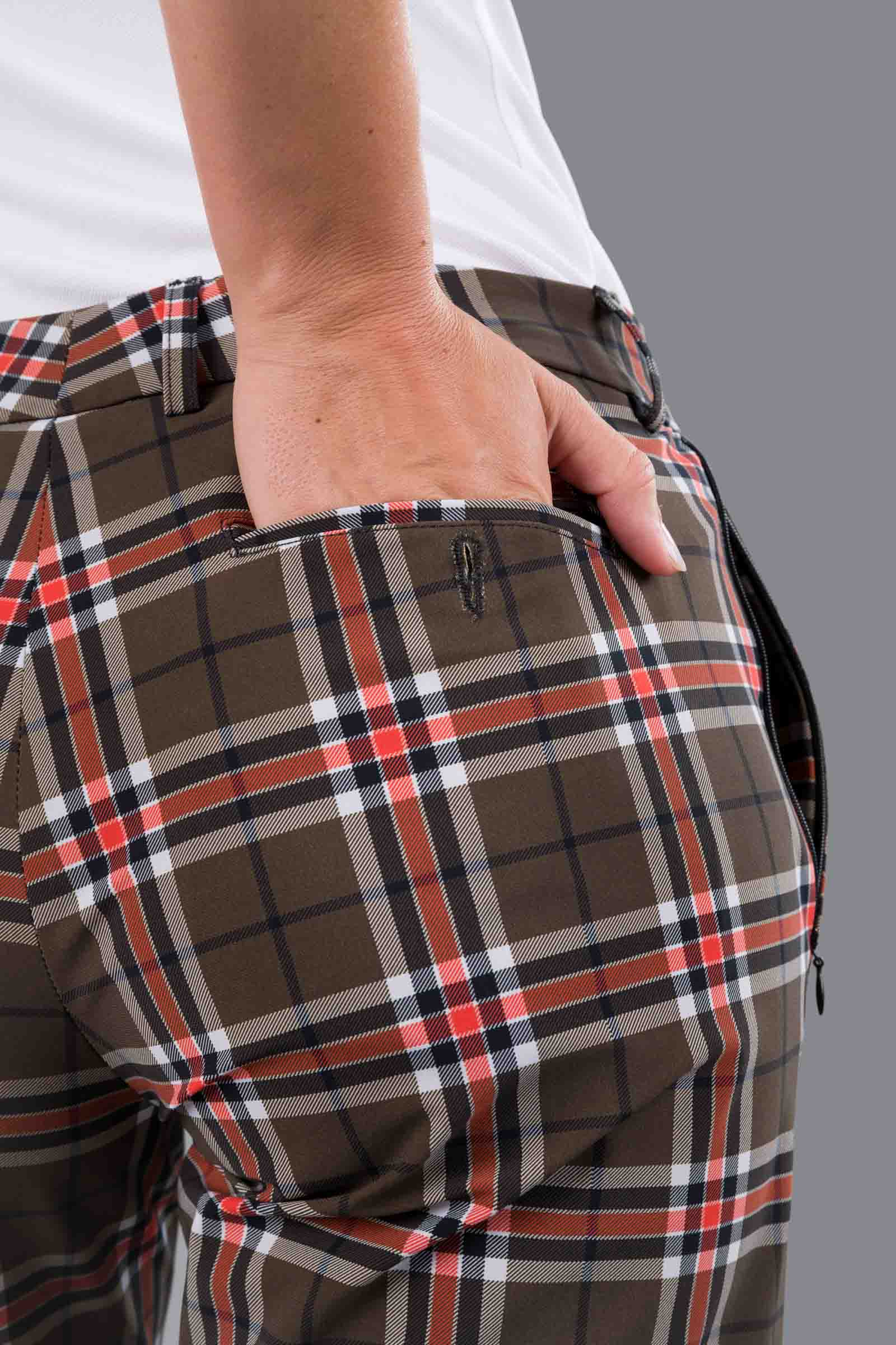 GOLF SHORTS - DIS. 4 BROWN/RED - Hydrogen - Luxury Sportwear