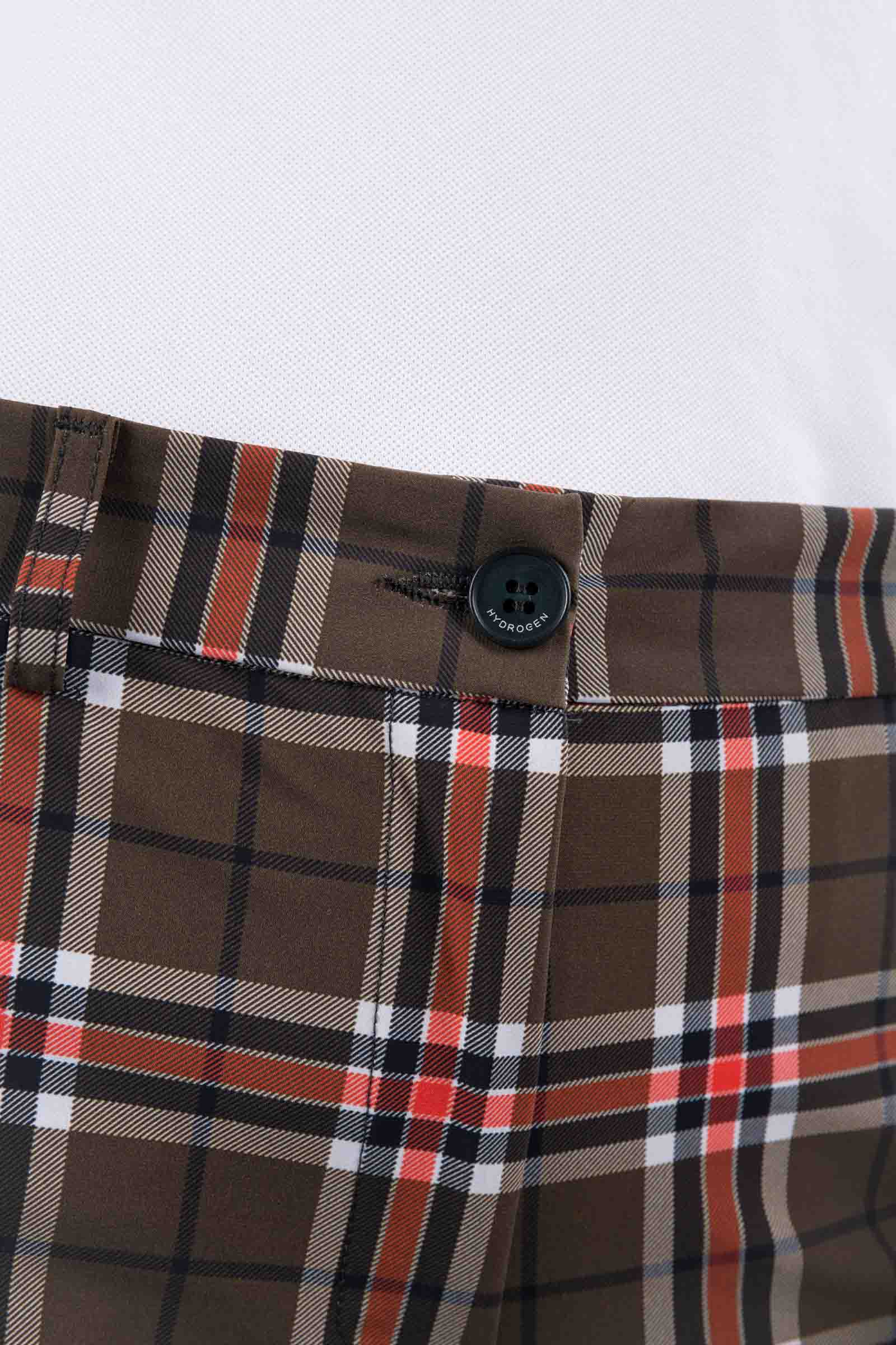 GOLF SHORTS - DIS. 4 BROWN/RED - Hydrogen - Luxury Sportwear