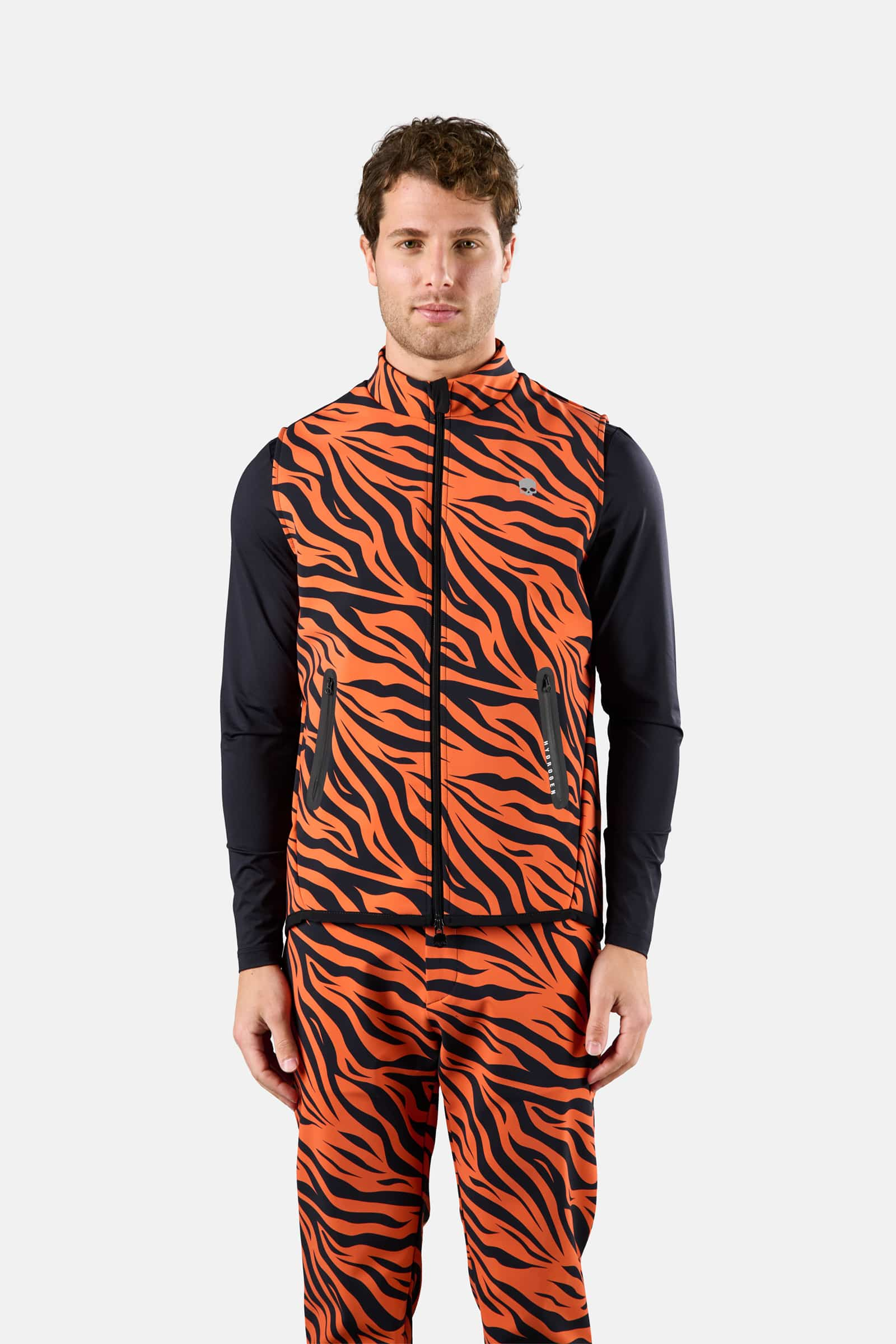 WINTER GOLF VEST - ORANGE TIGER - Hydrogen - Luxury Sportwear