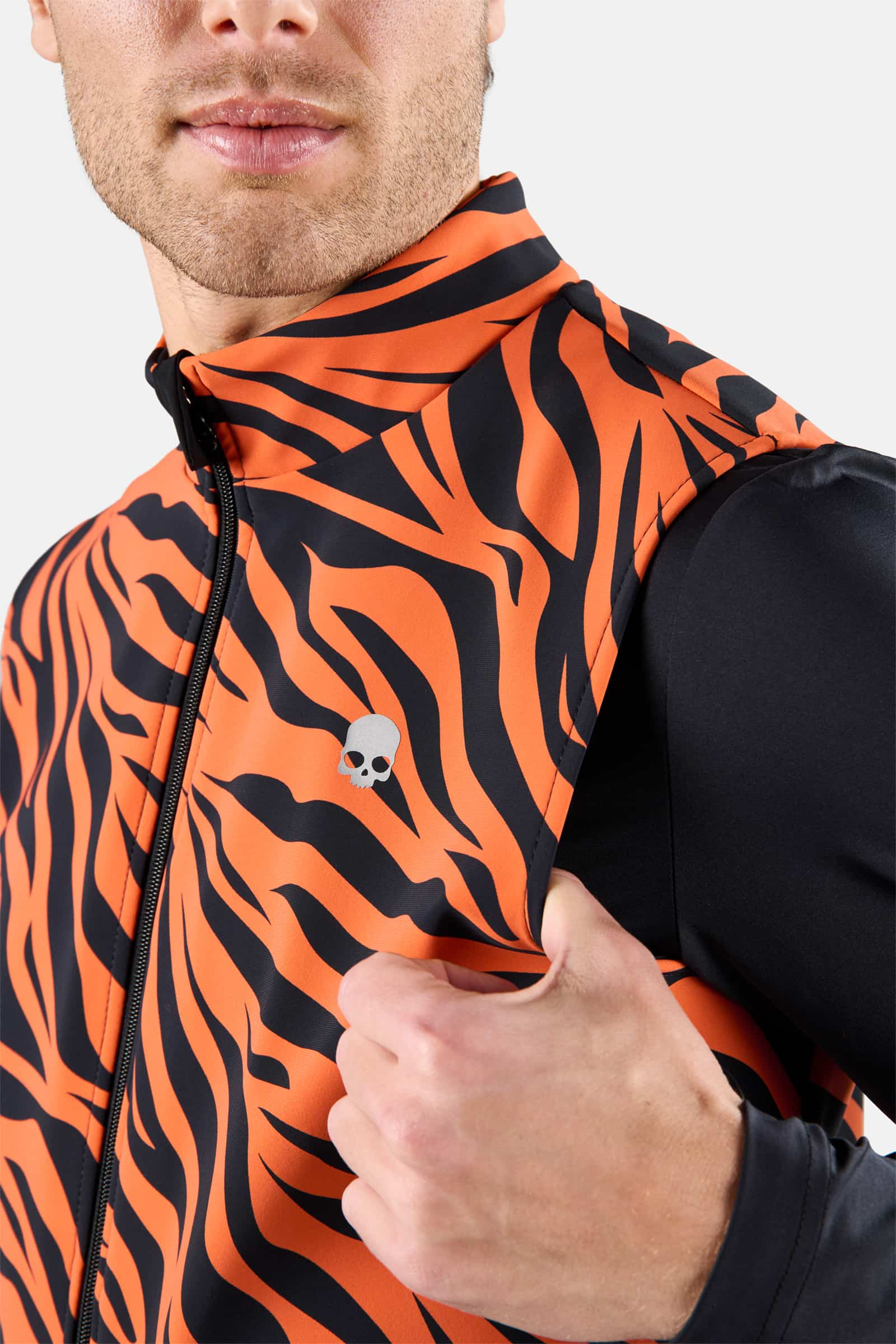 WINTER GOLF VEST - ORANGE TIGER - Hydrogen - Luxury Sportwear