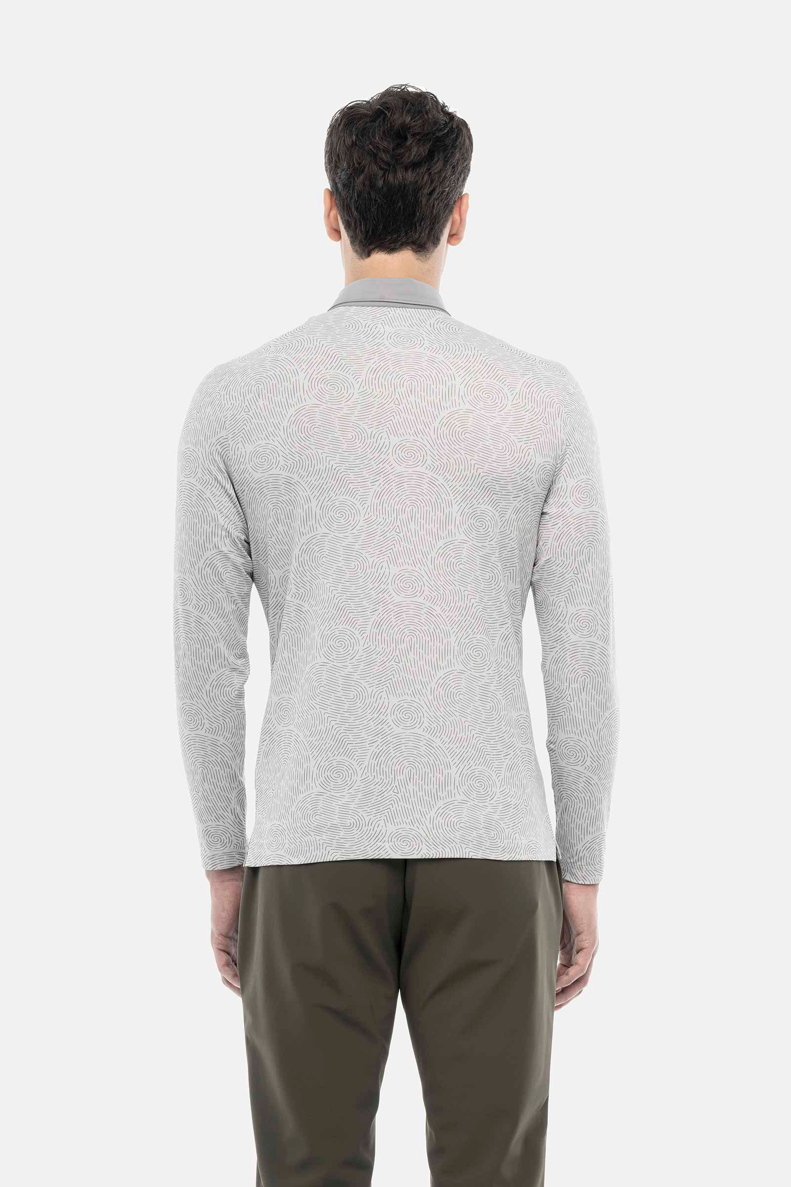 IMPRINT TECH POLO LS - GREY - Hydrogen - Luxury Sportwear