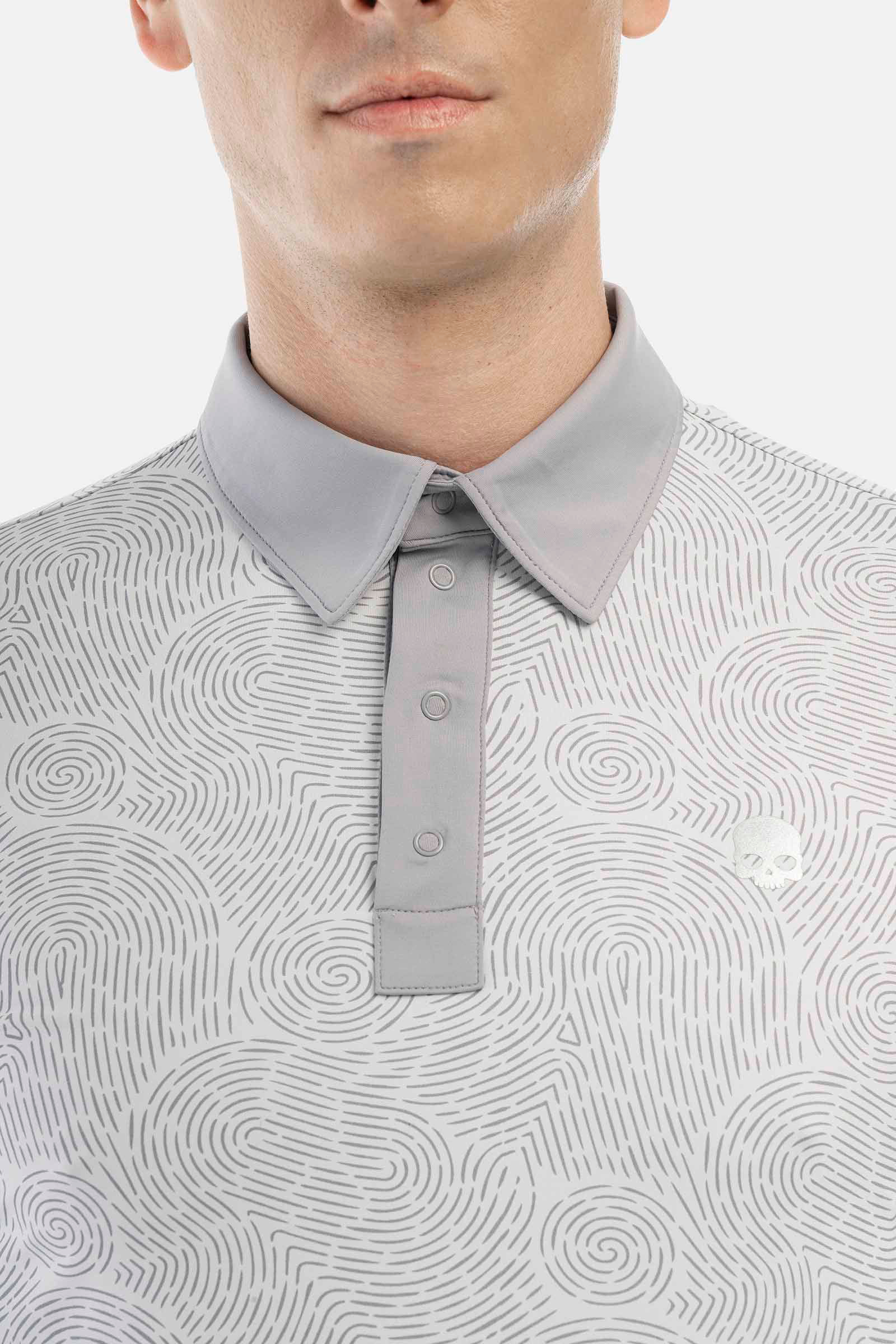 IMPRINT TECH POLO LS - GREY - Hydrogen - Luxury Sportwear