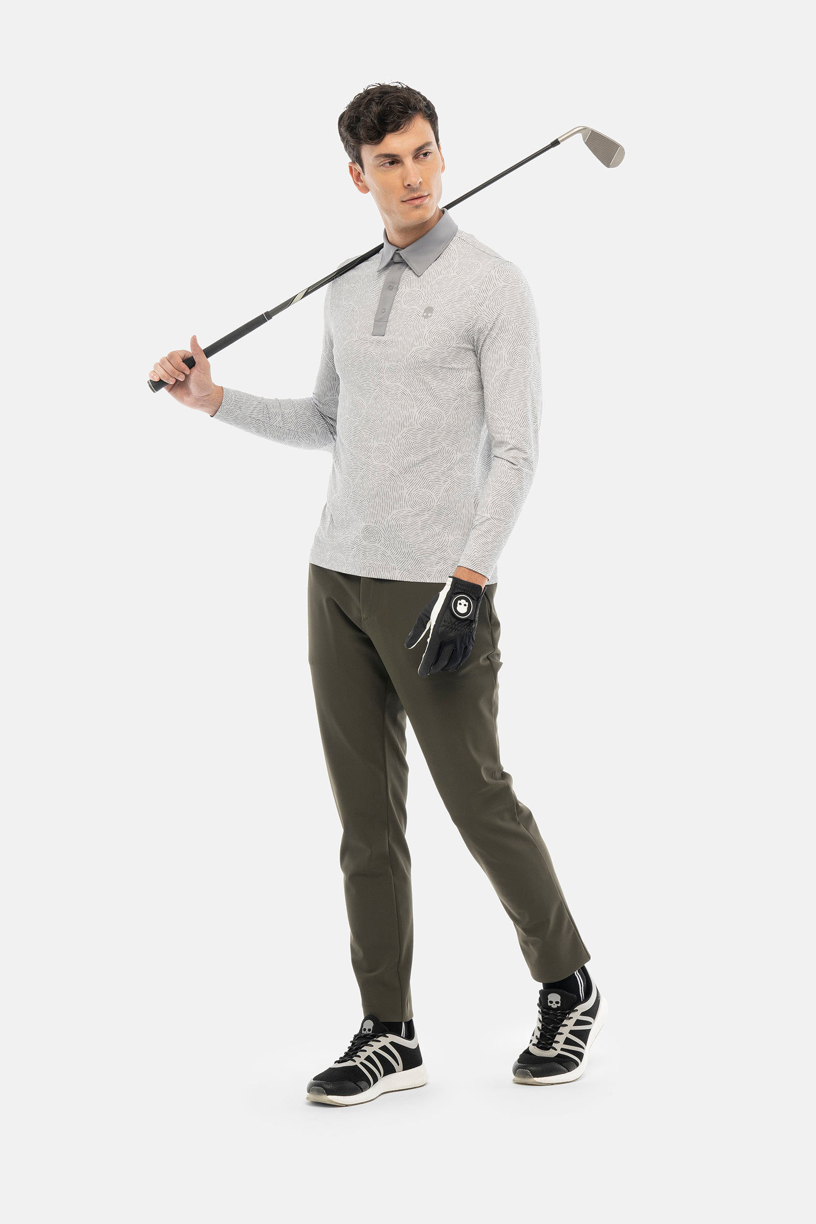IMPRINT TECH POLO LS - GREY - Hydrogen - Luxury Sportwear