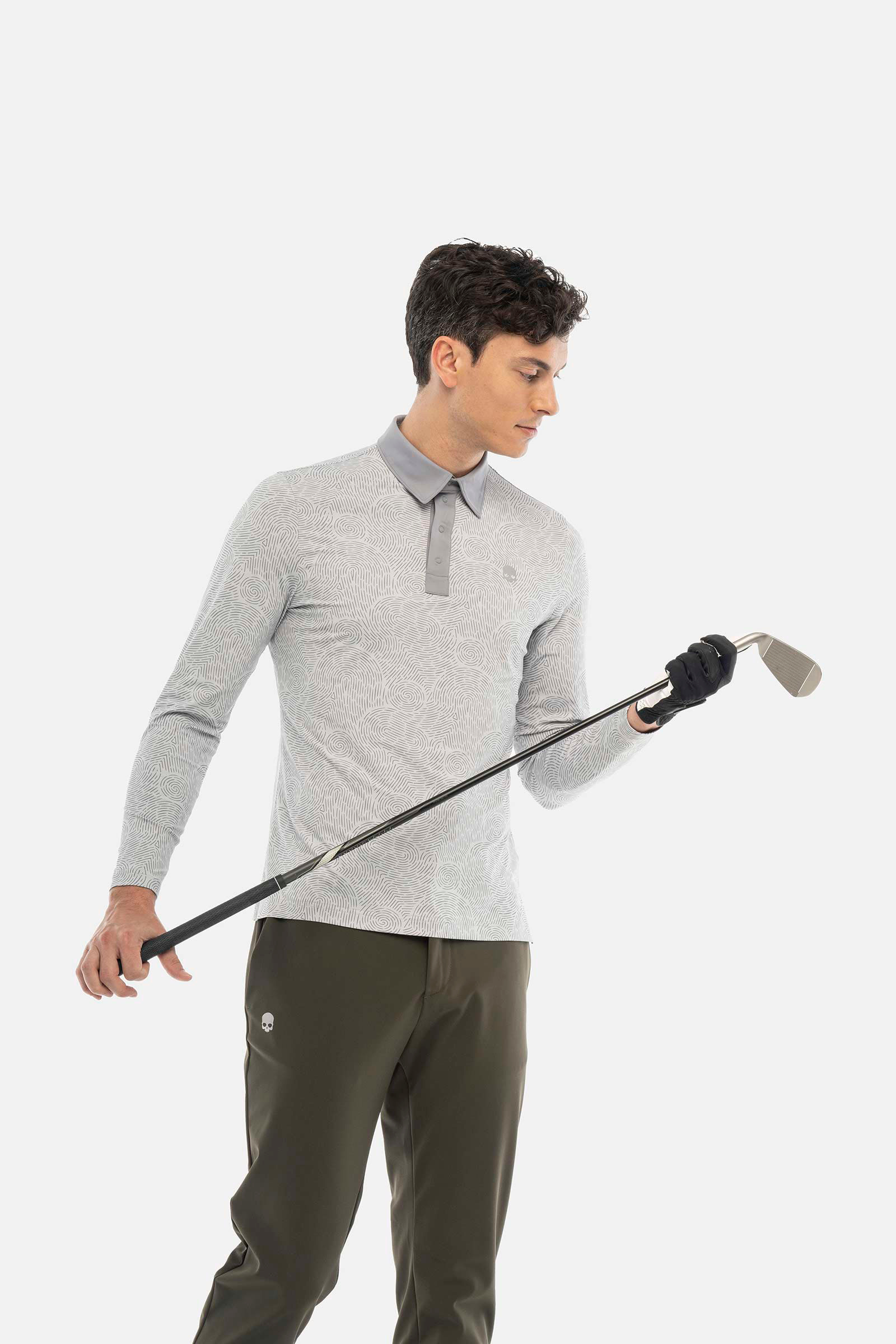 IMPRINT TECH POLO LS - GREY - Hydrogen - Luxury Sportwear
