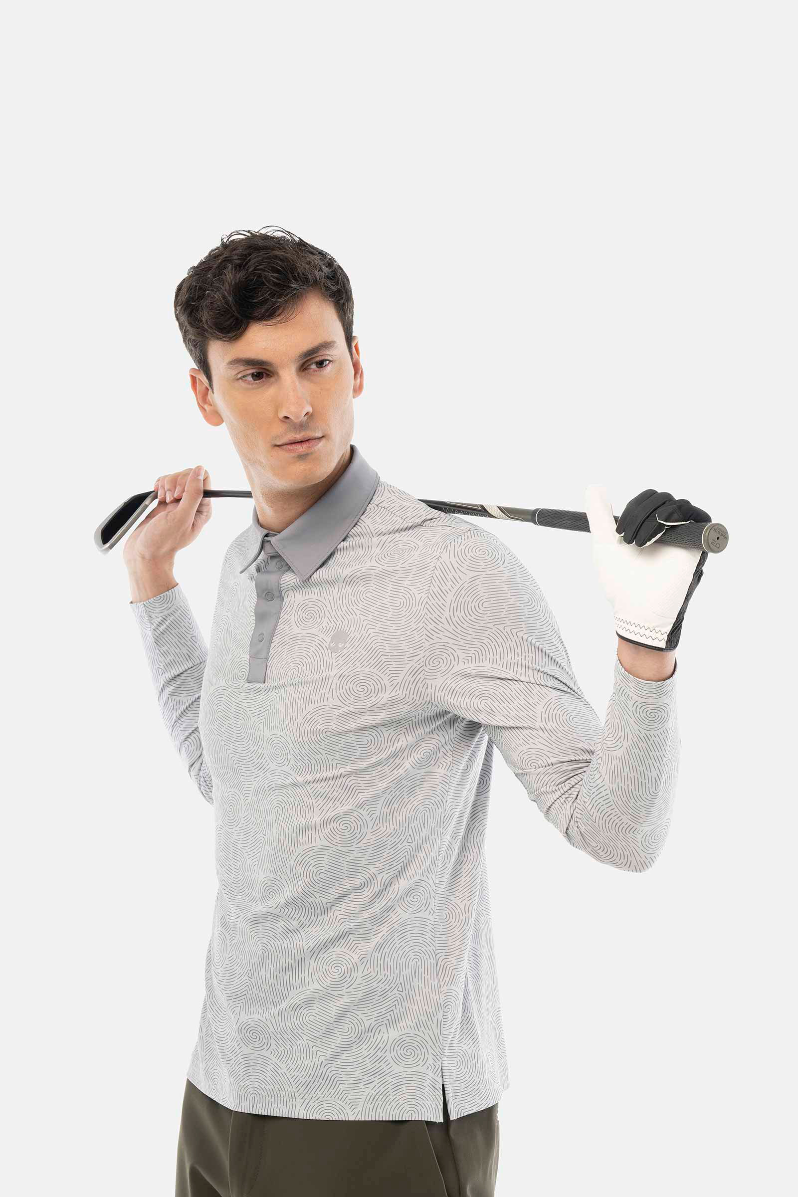 IMPRINT TECH POLO LS - GREY - Hydrogen - Luxury Sportwear