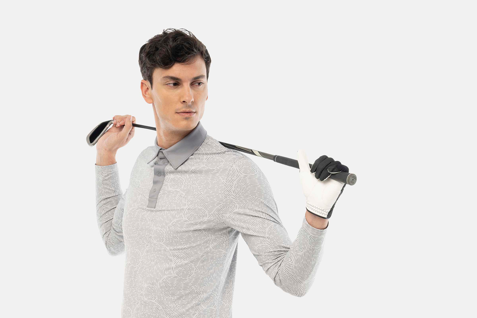 IMPRINT TECH POLO LS - GREY - Hydrogen - Luxury Sportwear