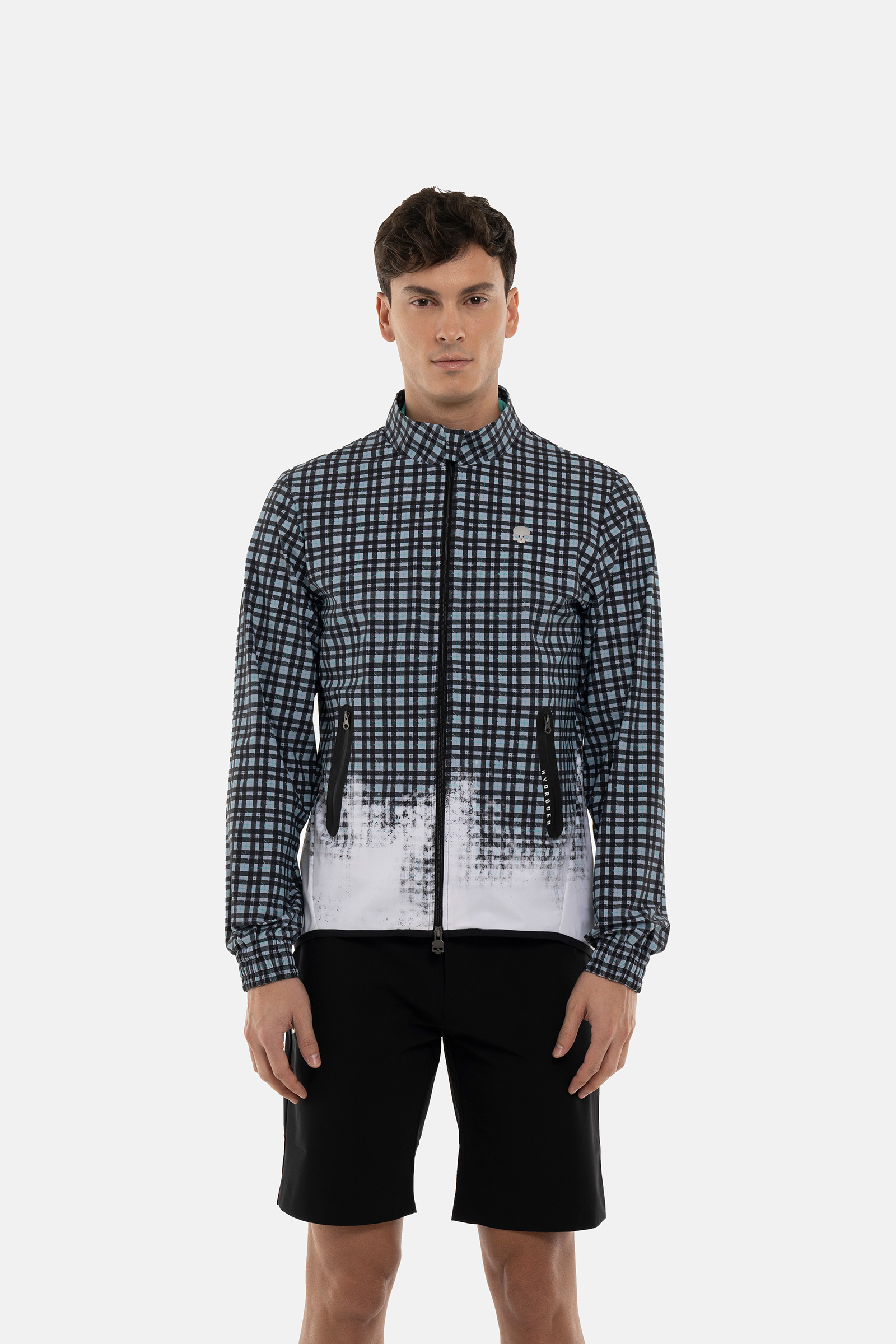 PAINTED TARTAN TECH JACKET - TARTAN - Hydrogen - Luxury Sportwear