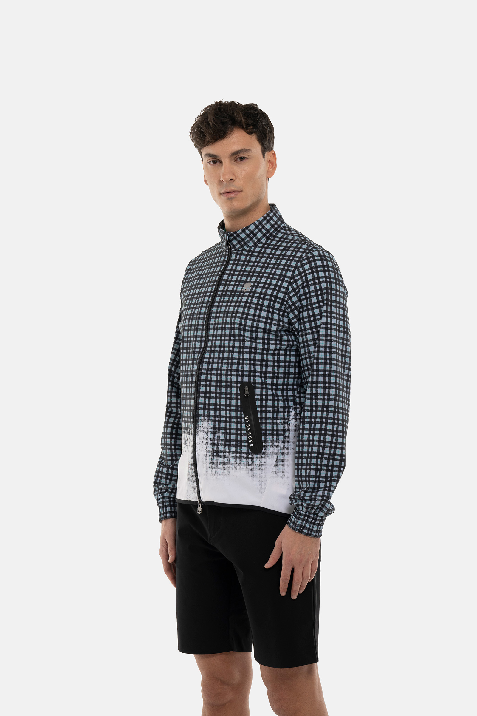 PAINTED TARTAN TECH JACKET - TARTAN - Hydrogen - Luxury Sportwear