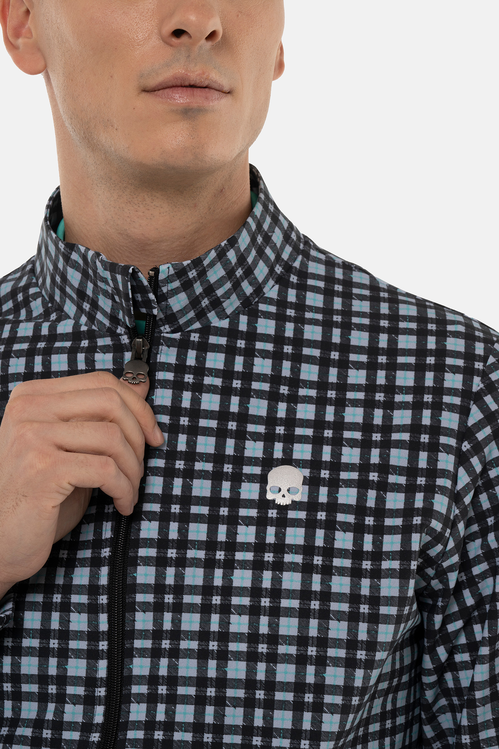 PAINTED TARTAN TECH JACKET - TARTAN - Hydrogen - Luxury Sportwear