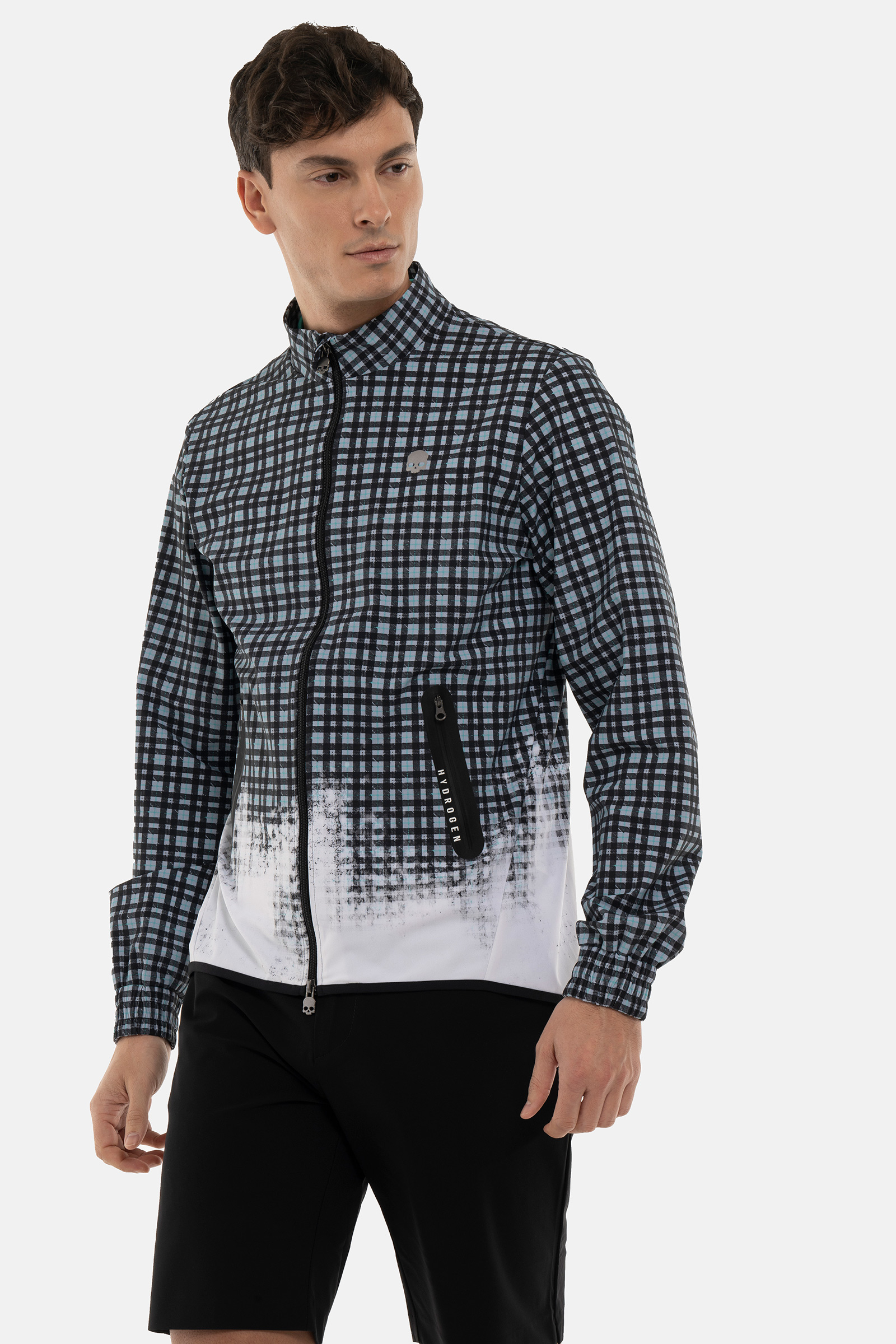 PAINTED TARTAN TECH JACKET - TARTAN - Hydrogen - Luxury Sportwear