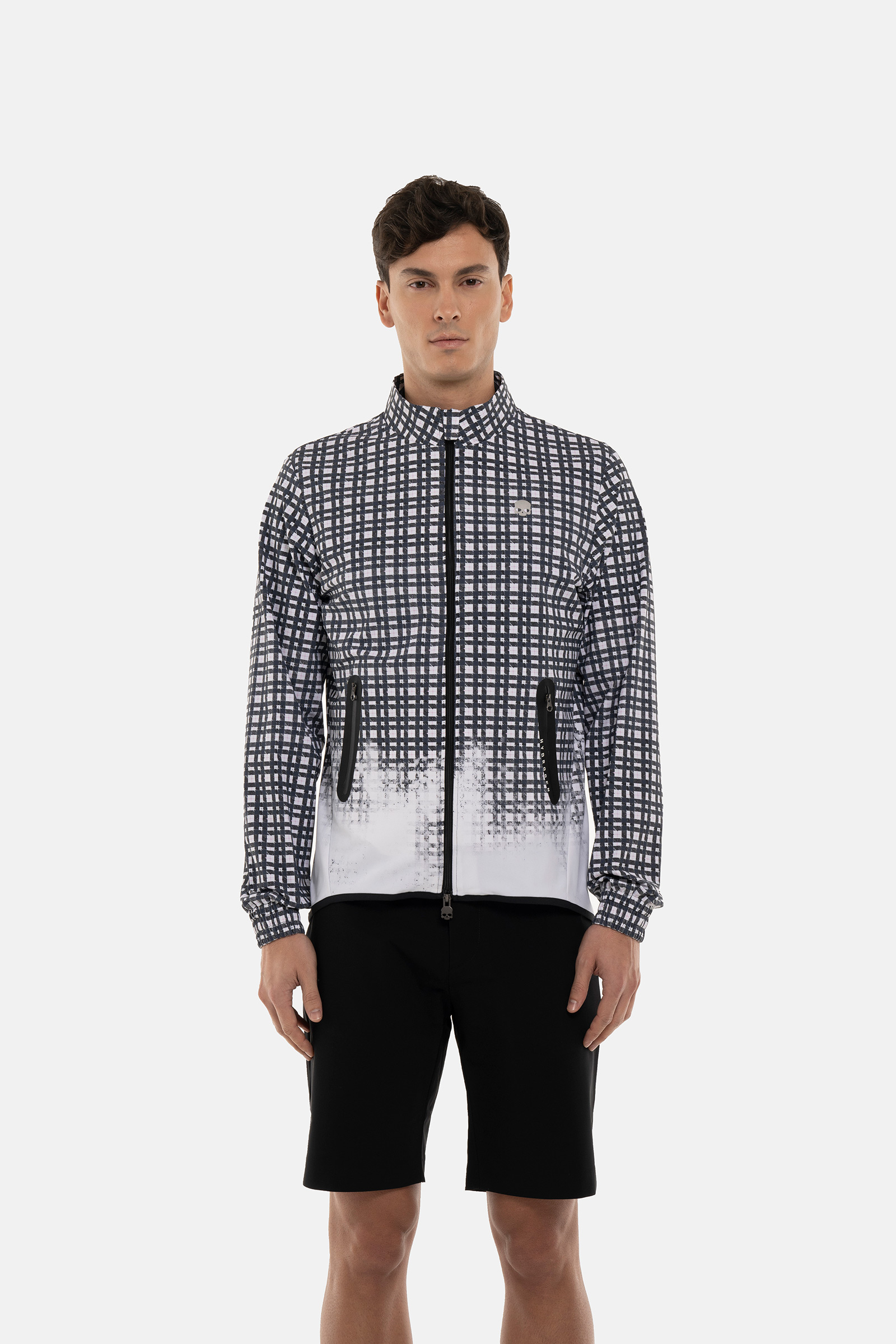 PAINTED TARTAN TECH JACKET - Apparel - Hydrogen - Luxury Sportwear