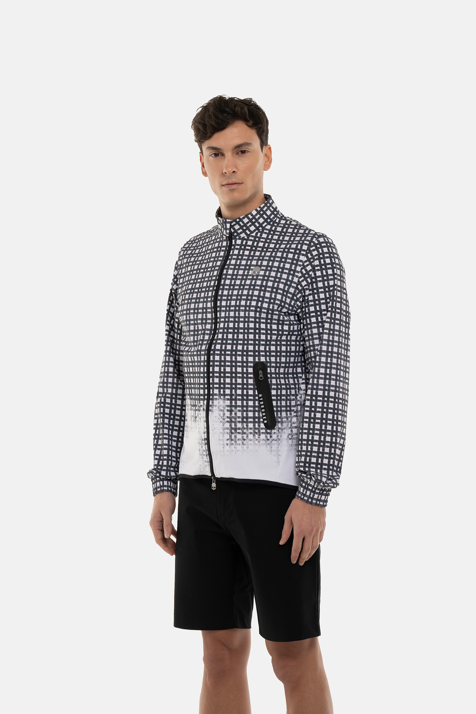 PAINTED TARTAN TECH JACKET - TARTAN - Hydrogen - Luxury Sportwear