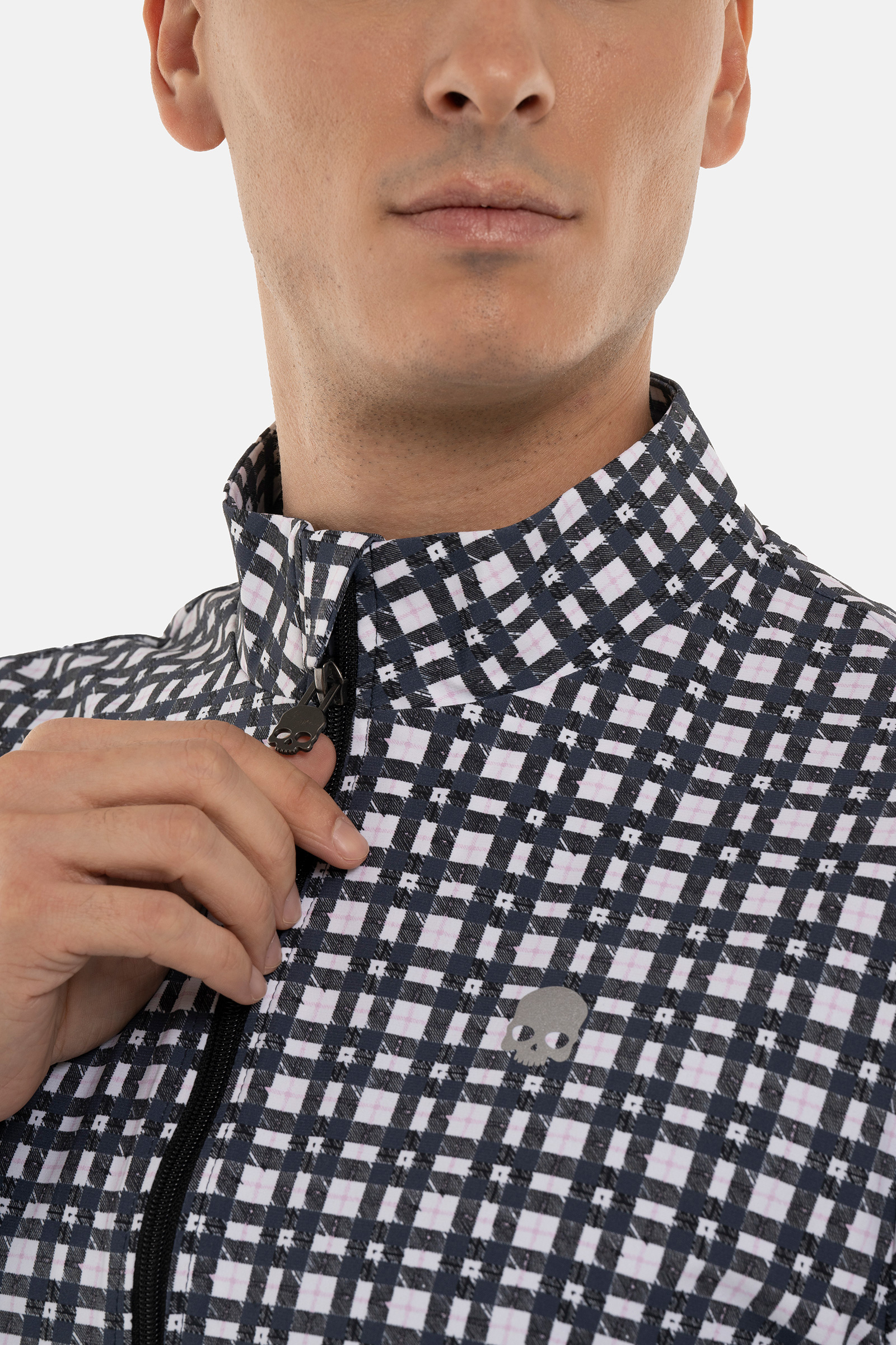 PAINTED TARTAN TECH JACKET - TARTAN - Hydrogen - Luxury Sportwear
