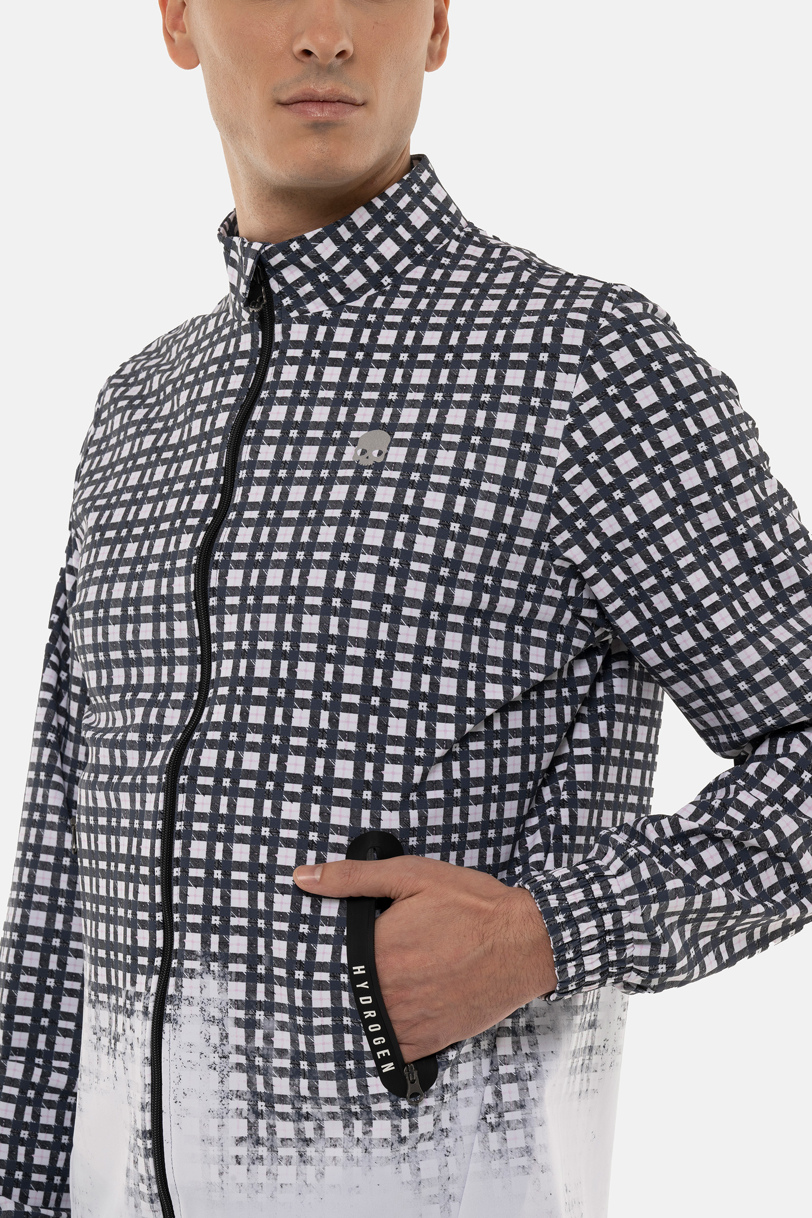 PAINTED TARTAN TECH JACKET - TARTAN - Hydrogen - Luxury Sportwear