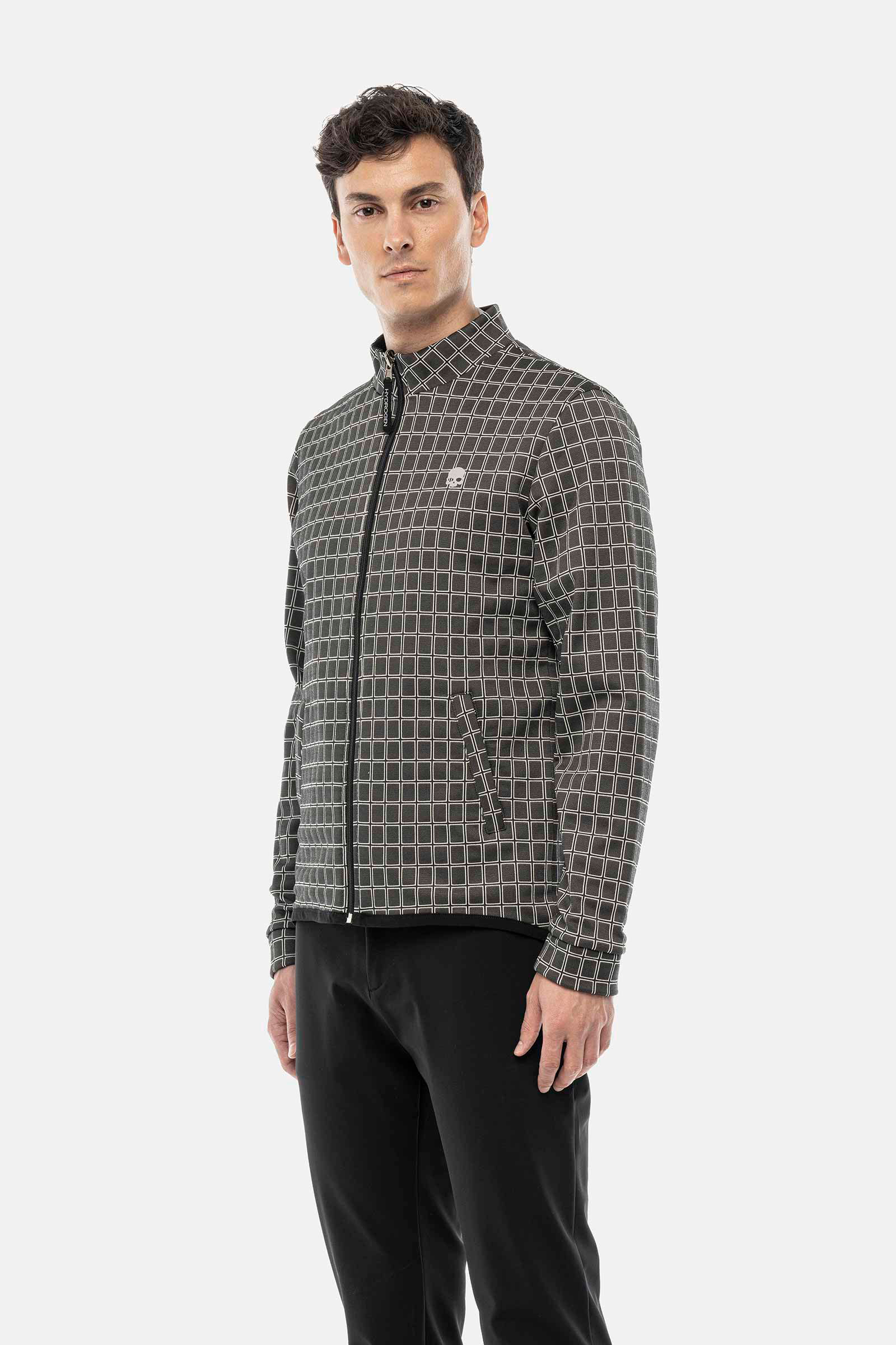 TILES REVERSIBLE TECH JACKET - GREY - Hydrogen - Luxury Sportwear