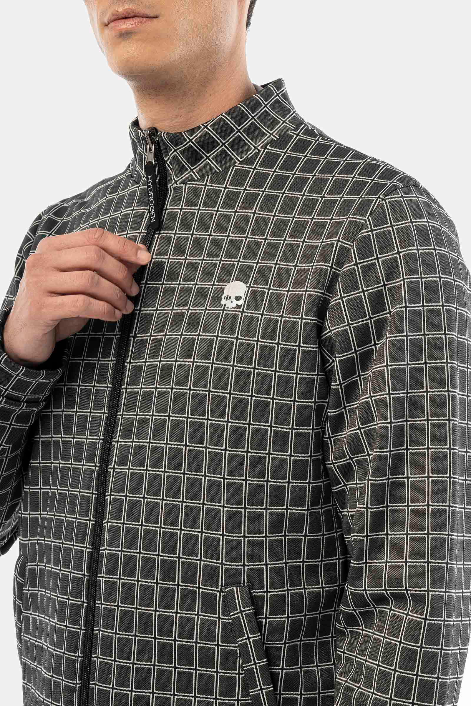 TILES REVERSIBLE TECH JACKET - GREY - Hydrogen - Luxury Sportwear