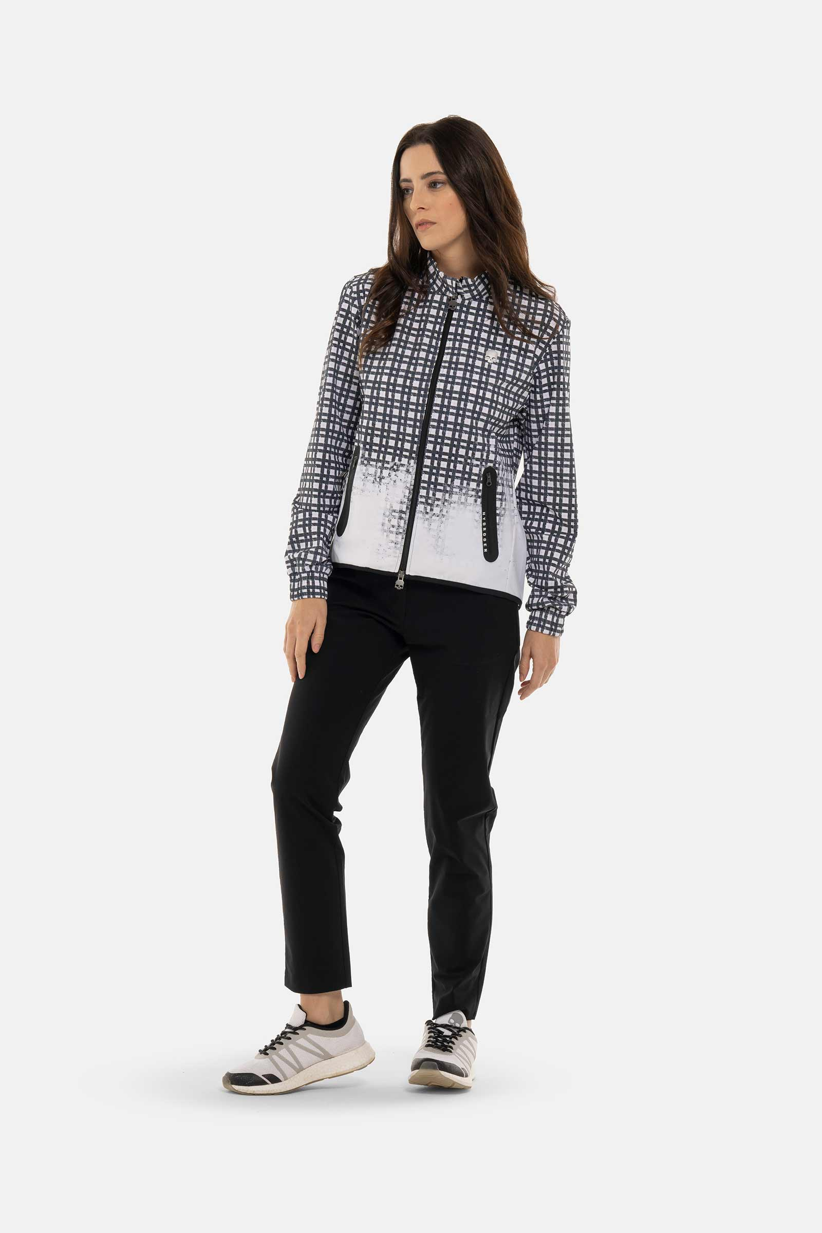 PAINTED TARTAN TECH JACKET - TARTAN - Hydrogen - Luxury Sportwear