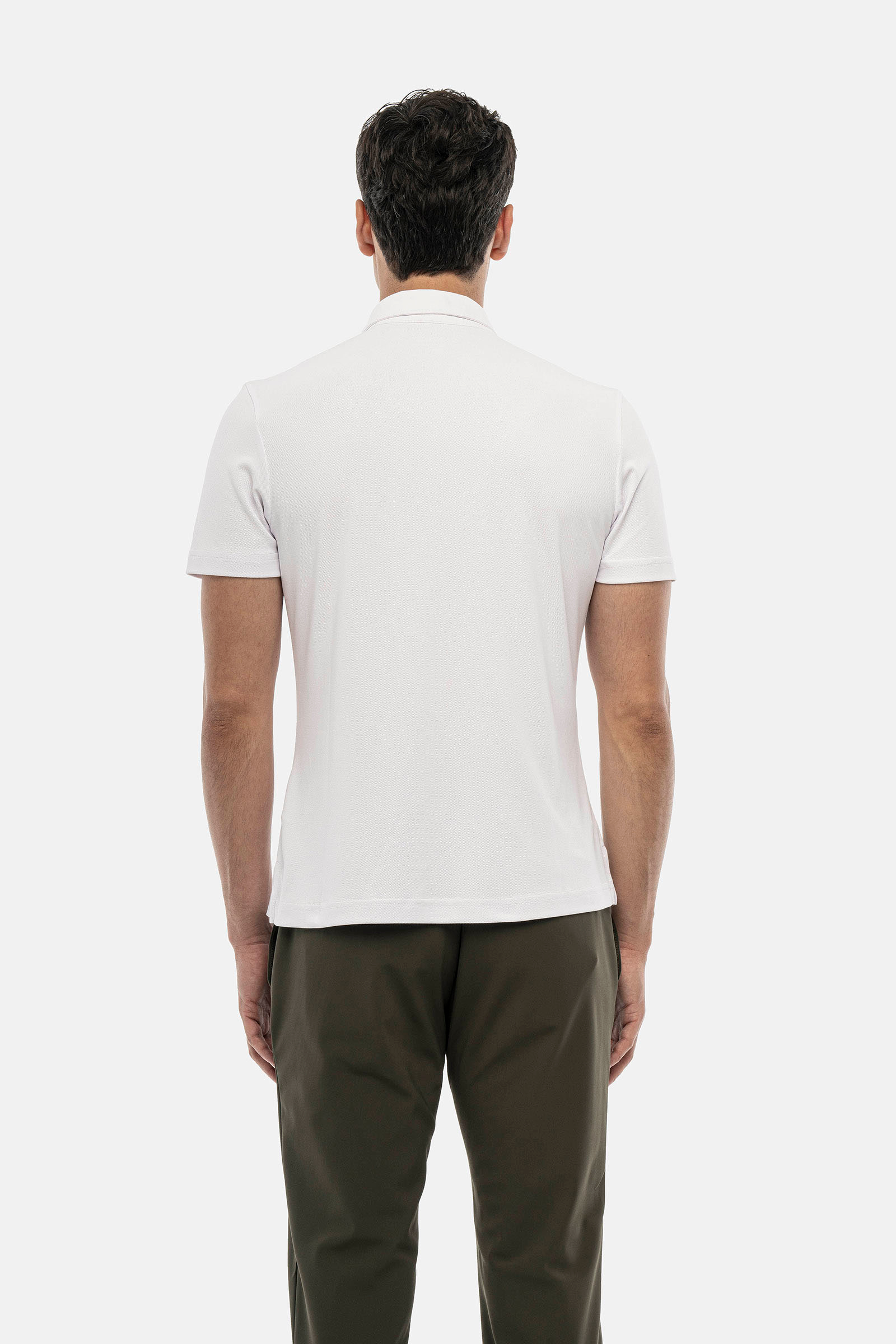 RUBBER LOGO TECH POLO - WHITE - Hydrogen - Luxury Sportwear