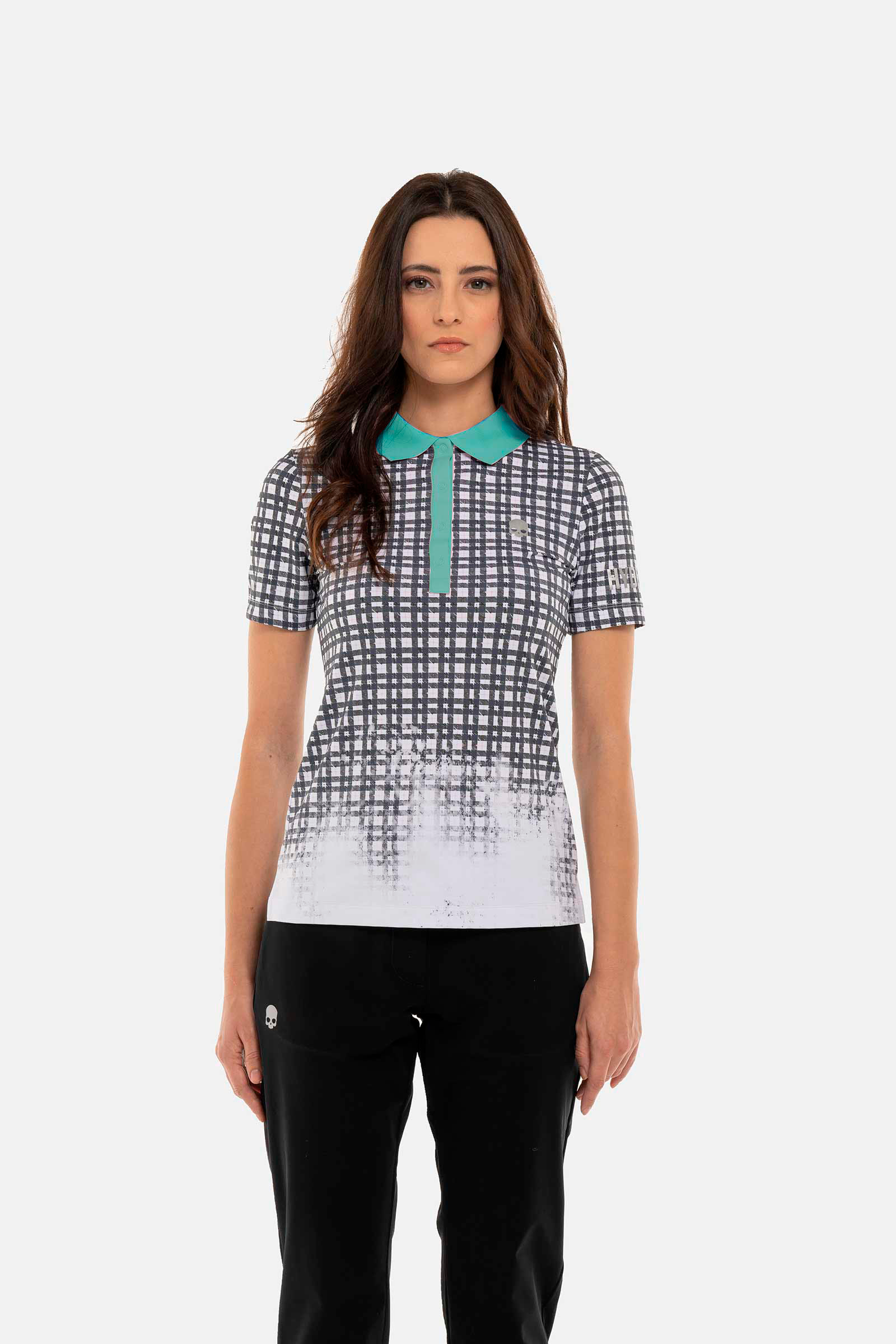 PAINTED TARTAN TECH POLO - Apparel - Hydrogen - Luxury Sportwear