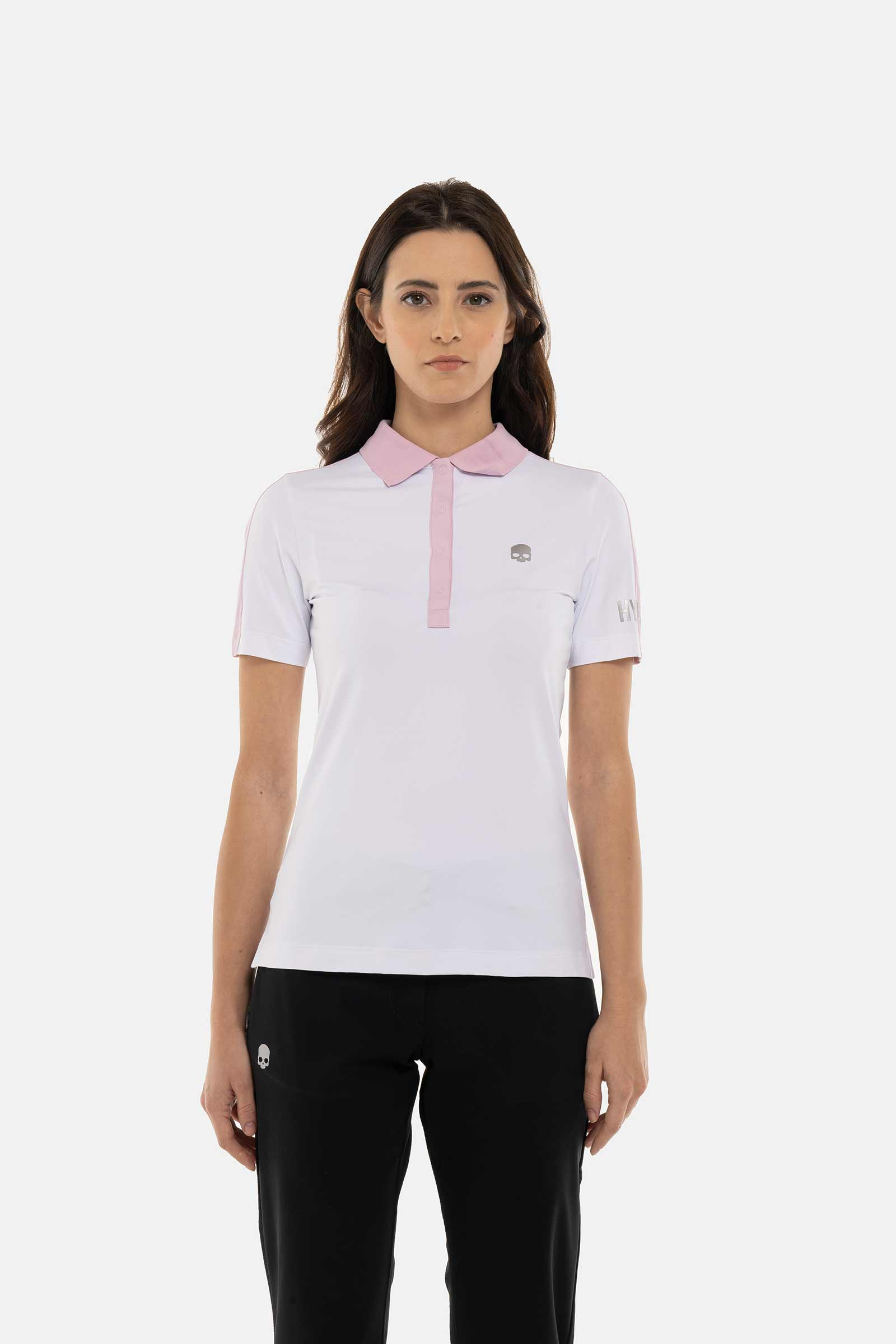 PAINTED TARTAN SKULL TECH POLO - Apparel - Hydrogen - Luxury Sportwear