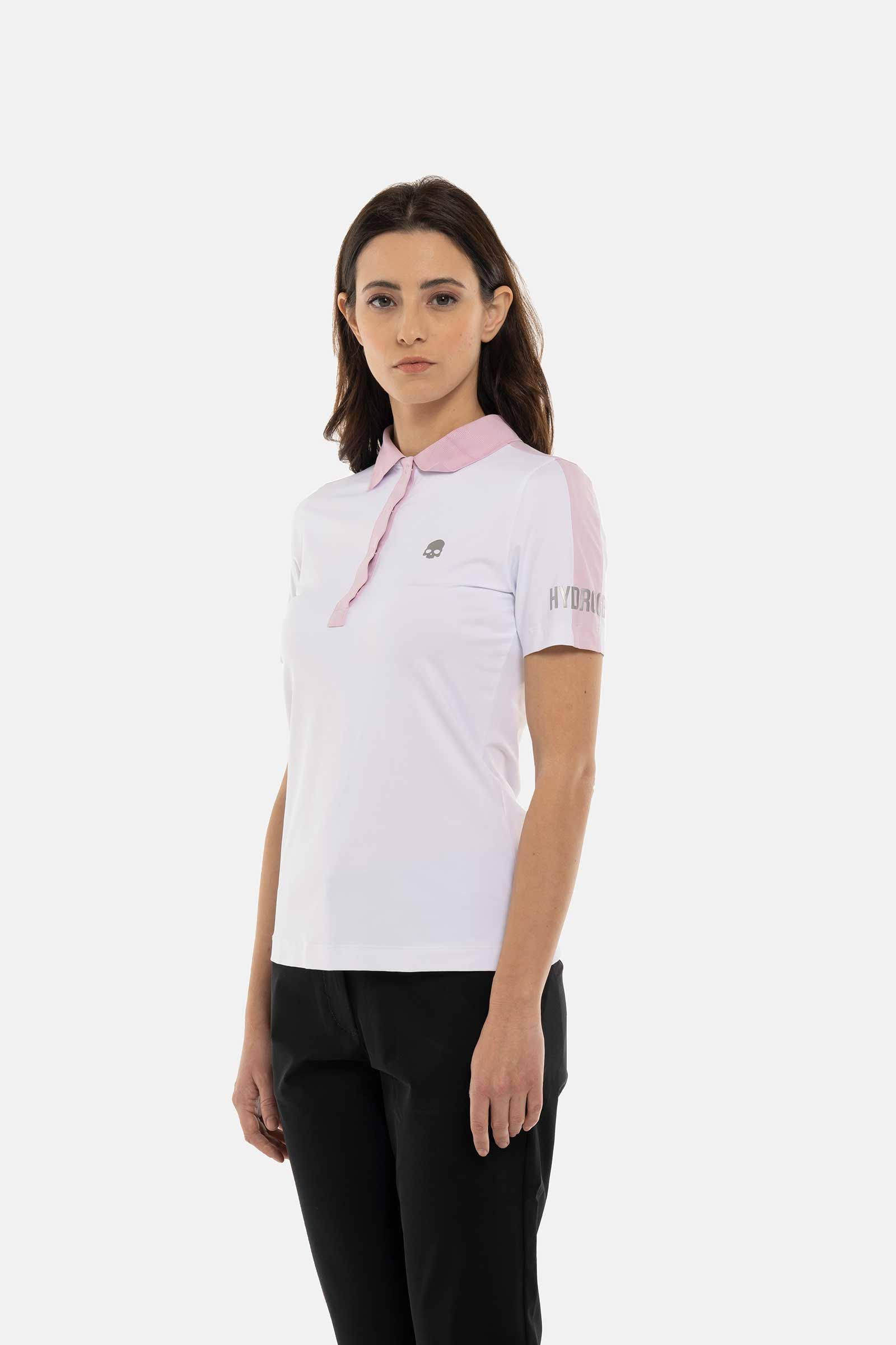 PAINTED TARTAN SKULL TECH POLO - WHITE,PINK - Hydrogen - Luxury Sportwear