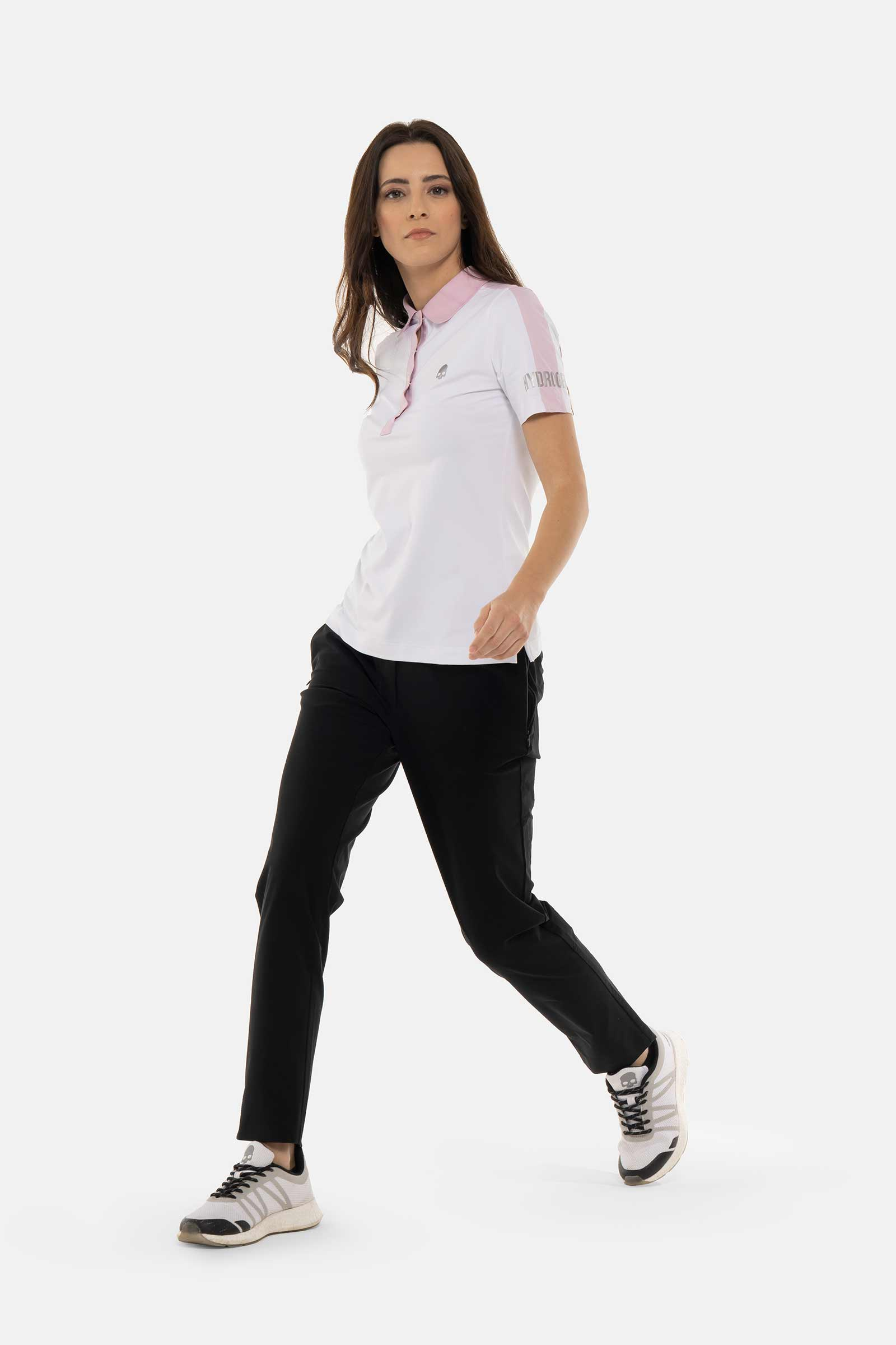 PAINTED TARTAN SKULL TECH POLO - WHITE,PINK - Hydrogen - Luxury Sportwear