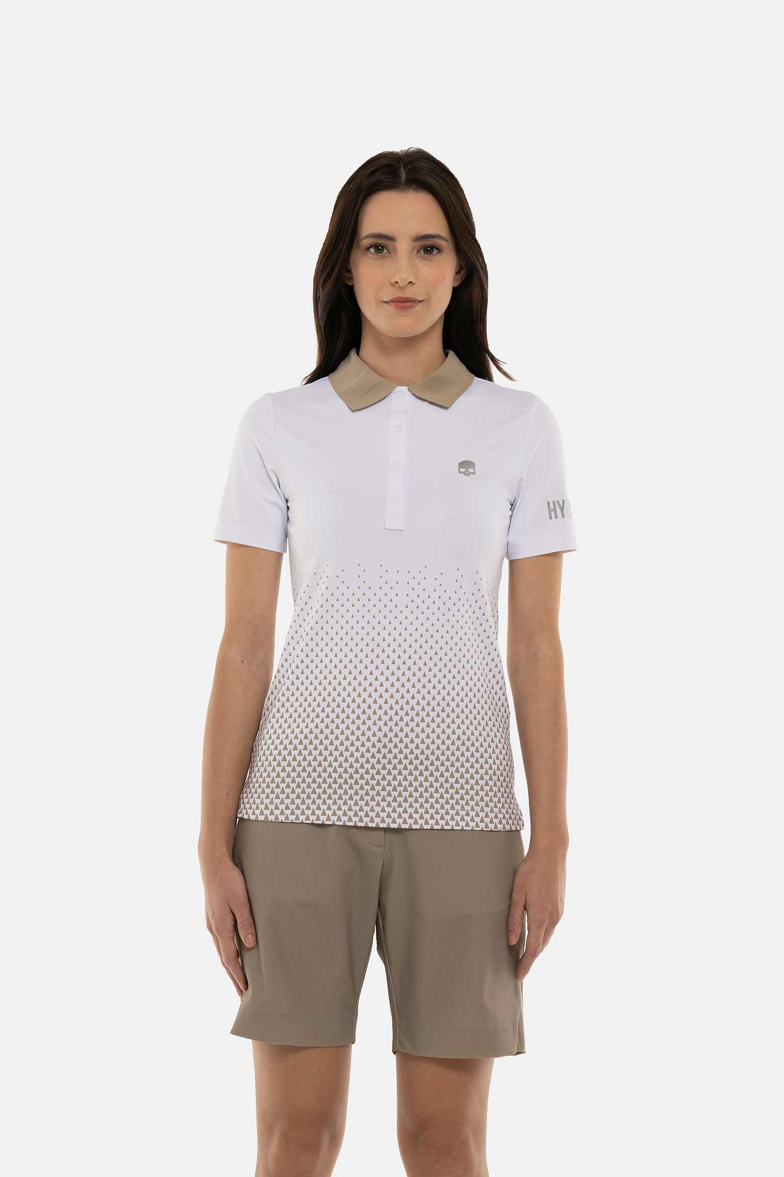 GEOMETRIC DEGRADE’ TECH POLO - Apparel - Hydrogen - Luxury Sportwear