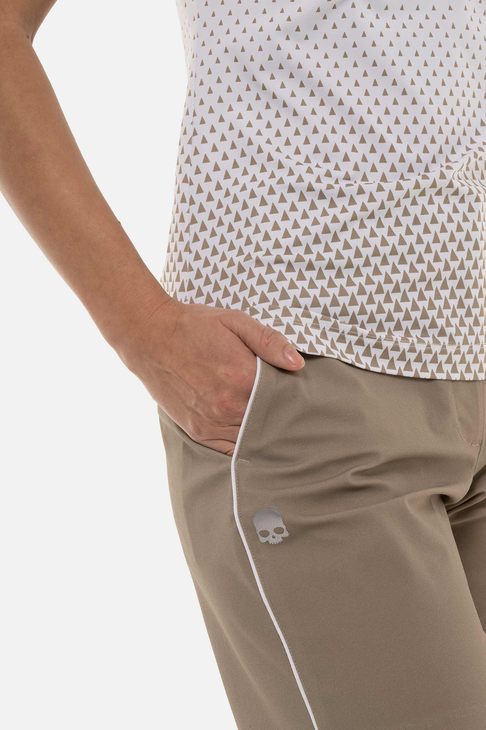 GEOMETRIC DEGRADE’ TECH POLO - WHITE,BEIGE - Hydrogen - Luxury Sportwear